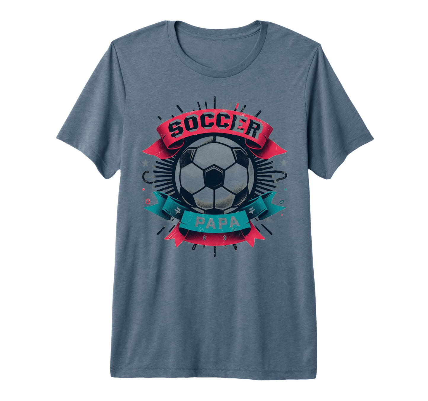Soccer Papa Family Matching Dad T-Shirt - Casual Everyday Wear Unisex - T-Shirt, Sweatshirt, Hoodie