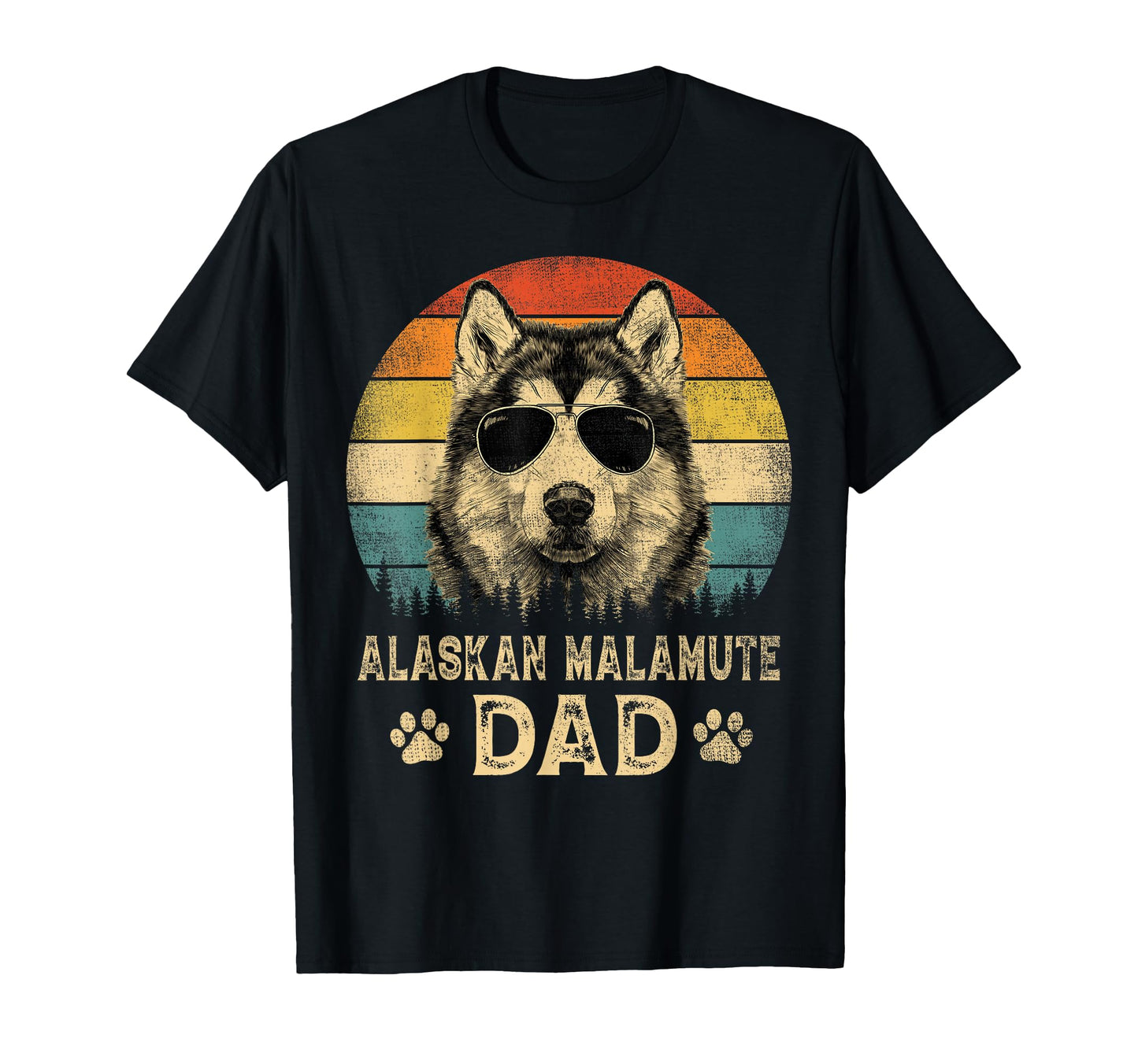Alaskan Malamute Dad Dog Lovers Fathers T-Shirt - Minimalist Print Unisex - T-Shirt, Sweatshirt, Hoodie