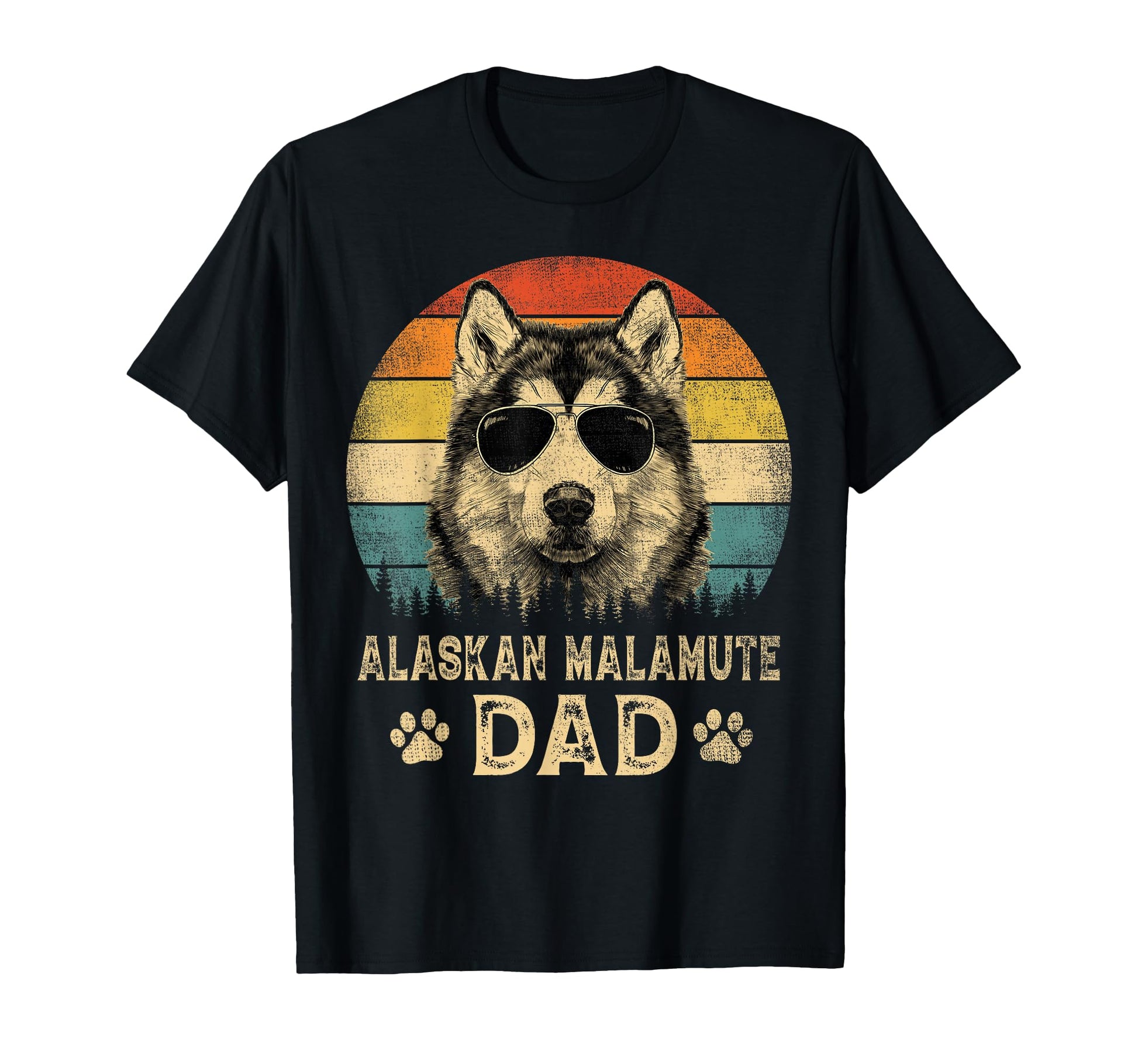 Alaskan Malamute Dad Dog Lovers Fathers T-Shirt - Minimalist Print Unisex - T-Shirt, Sweatshirt, Hoodie