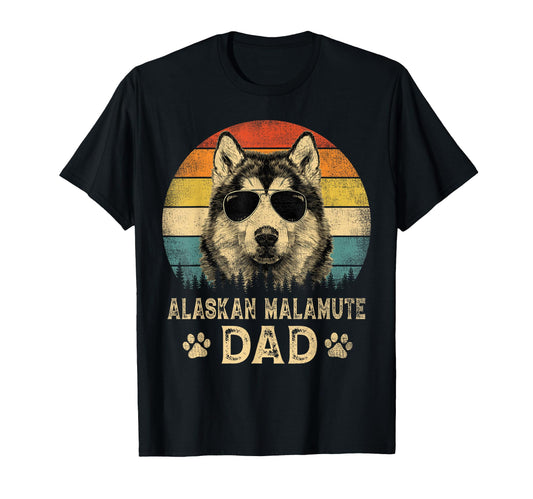 Alaskan Malamute Dad Dog Lovers Fathers T-Shirt - Minimalist Print Unisex - T-Shirt, Sweatshirt, Hoodie