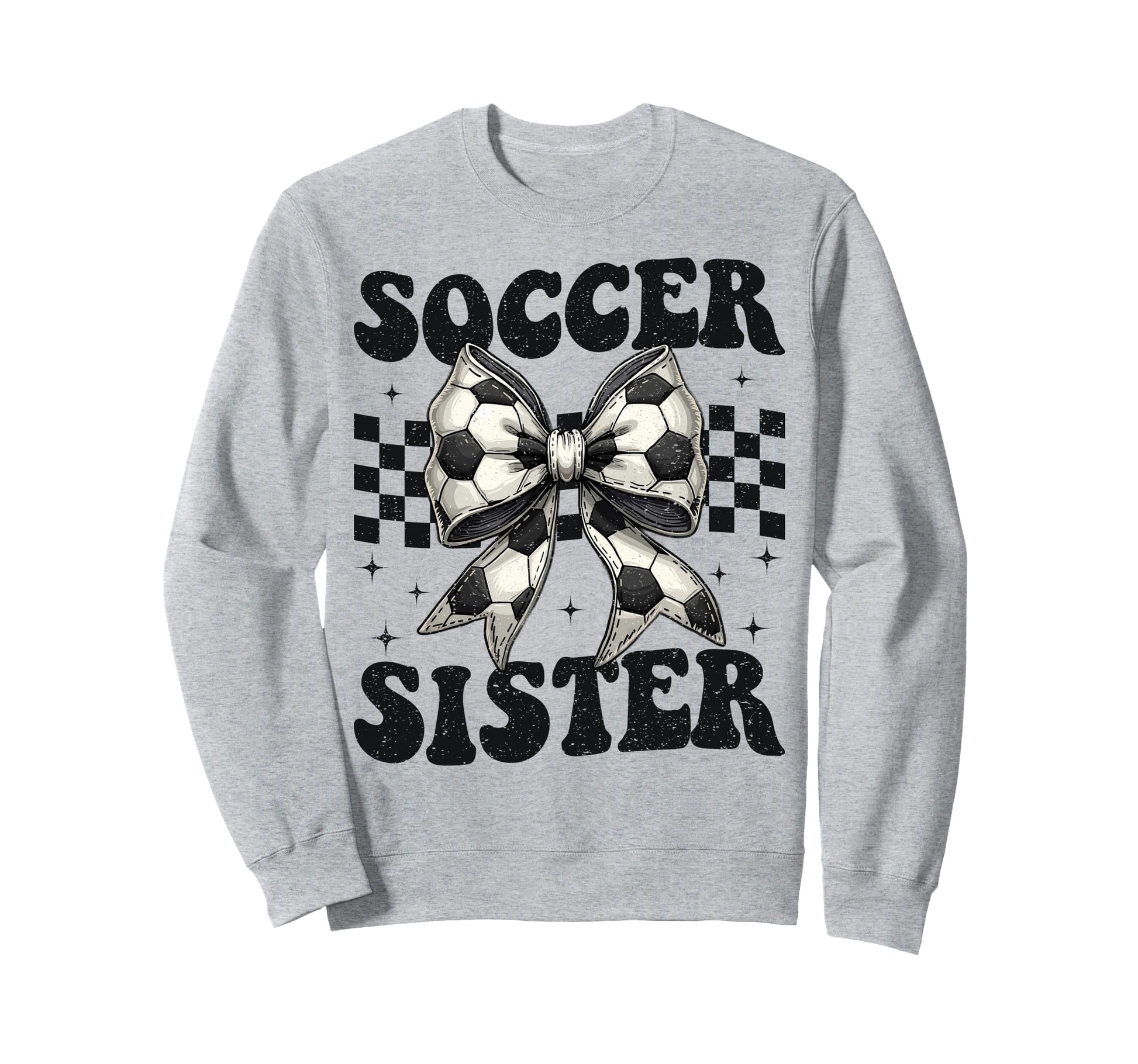 Soccer Sister Funny Coquette Bow Soccer Sweatshirt - Unique Graphic Unisex - T-Shirt, Sweatshirt, Hoodie