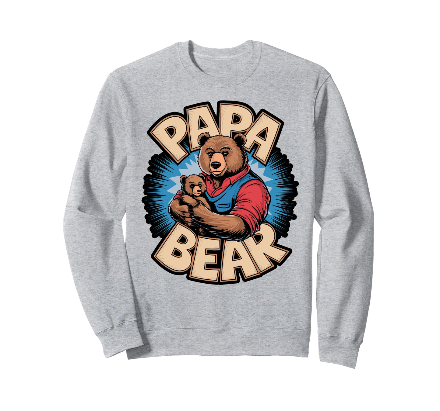 Papa Bear Holding Hands Cubs Sweatshirt - Aesthetic Graphic Unisex - T-Shirt, Sweatshirt, Hoodie