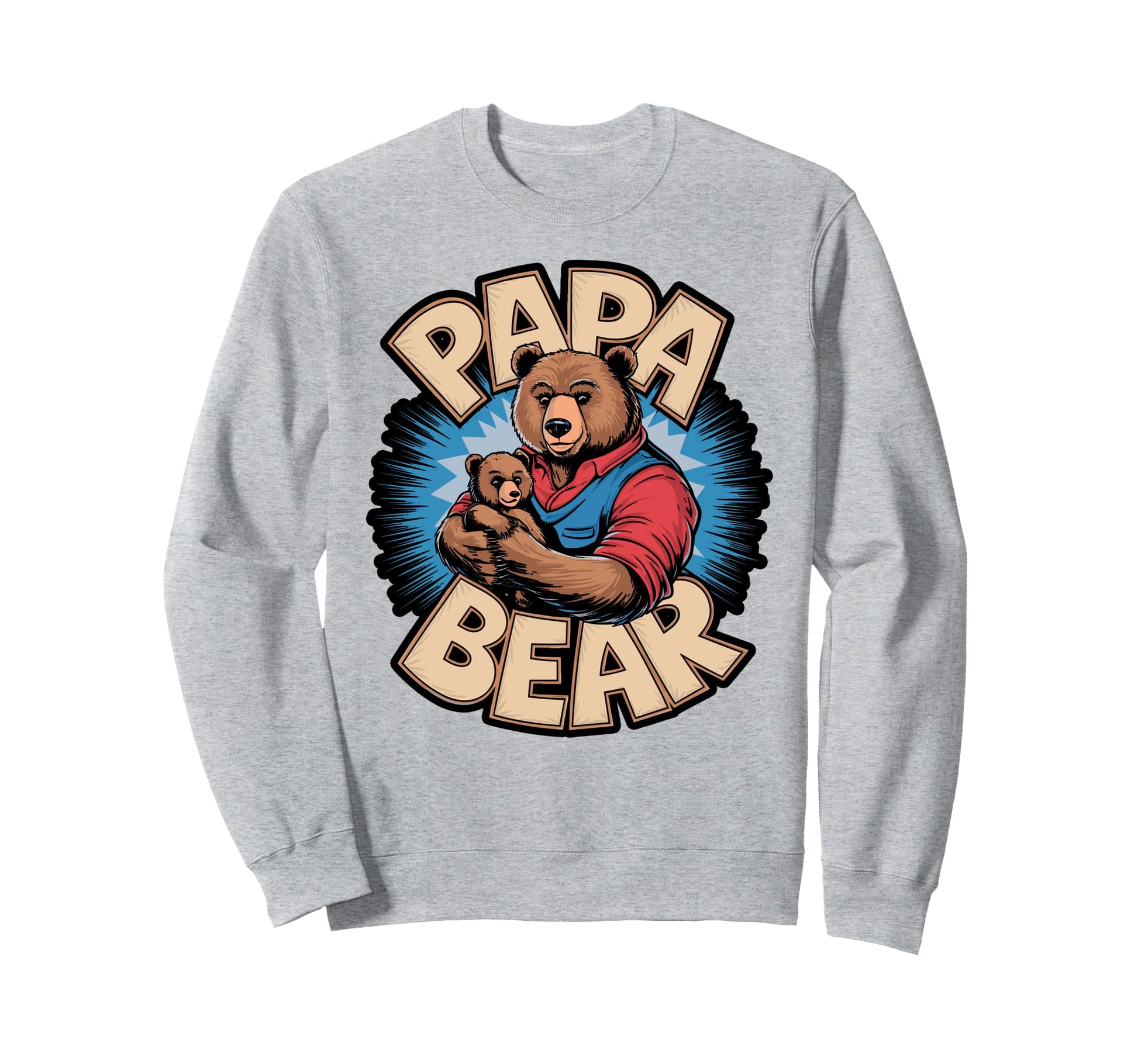 Papa Bear Holding Hands Cubs Sweatshirt - Aesthetic Graphic Unisex - T-Shirt, Sweatshirt, Hoodie