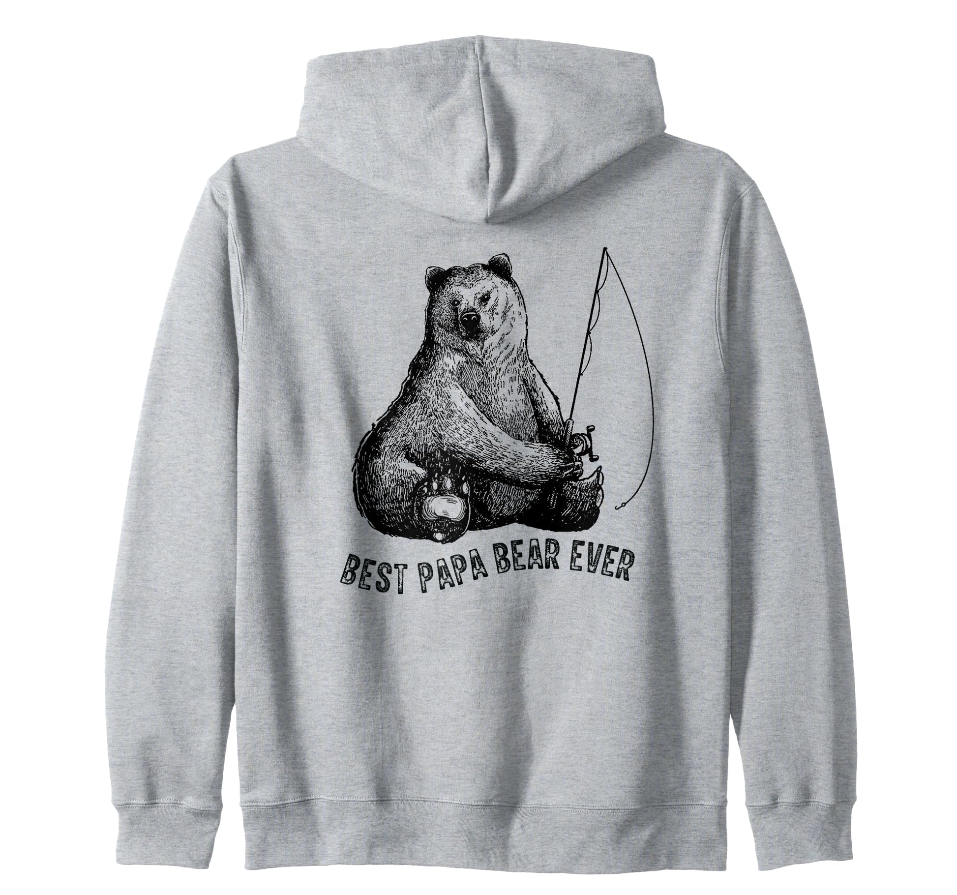Best Papa Bear Fishing Rod Sweatshirt - Minimalist Print Men Women - T-Shirt, Sweatshirt, Hoodie