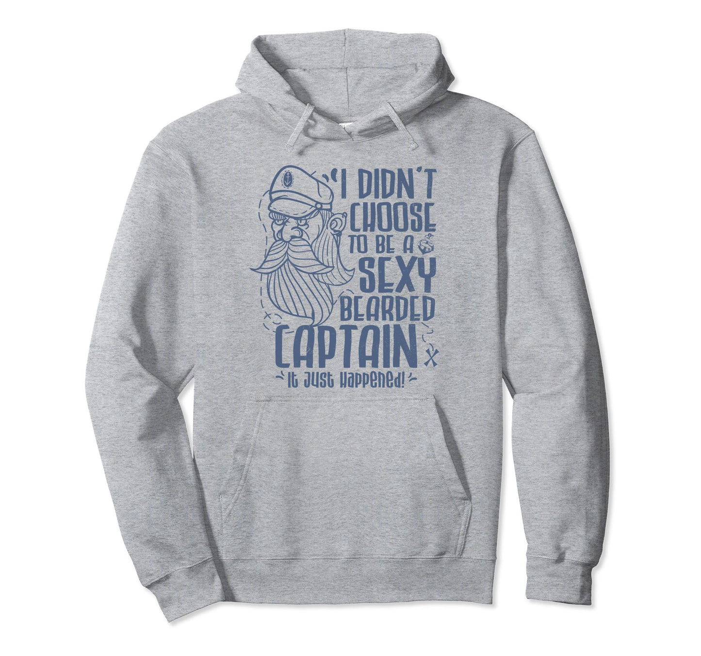 Funny Sexy Bearded Captain Pontoon Hoodie - Fun Novelty Design for Adults - T-Shirt, Sweatshirt, Hoodie