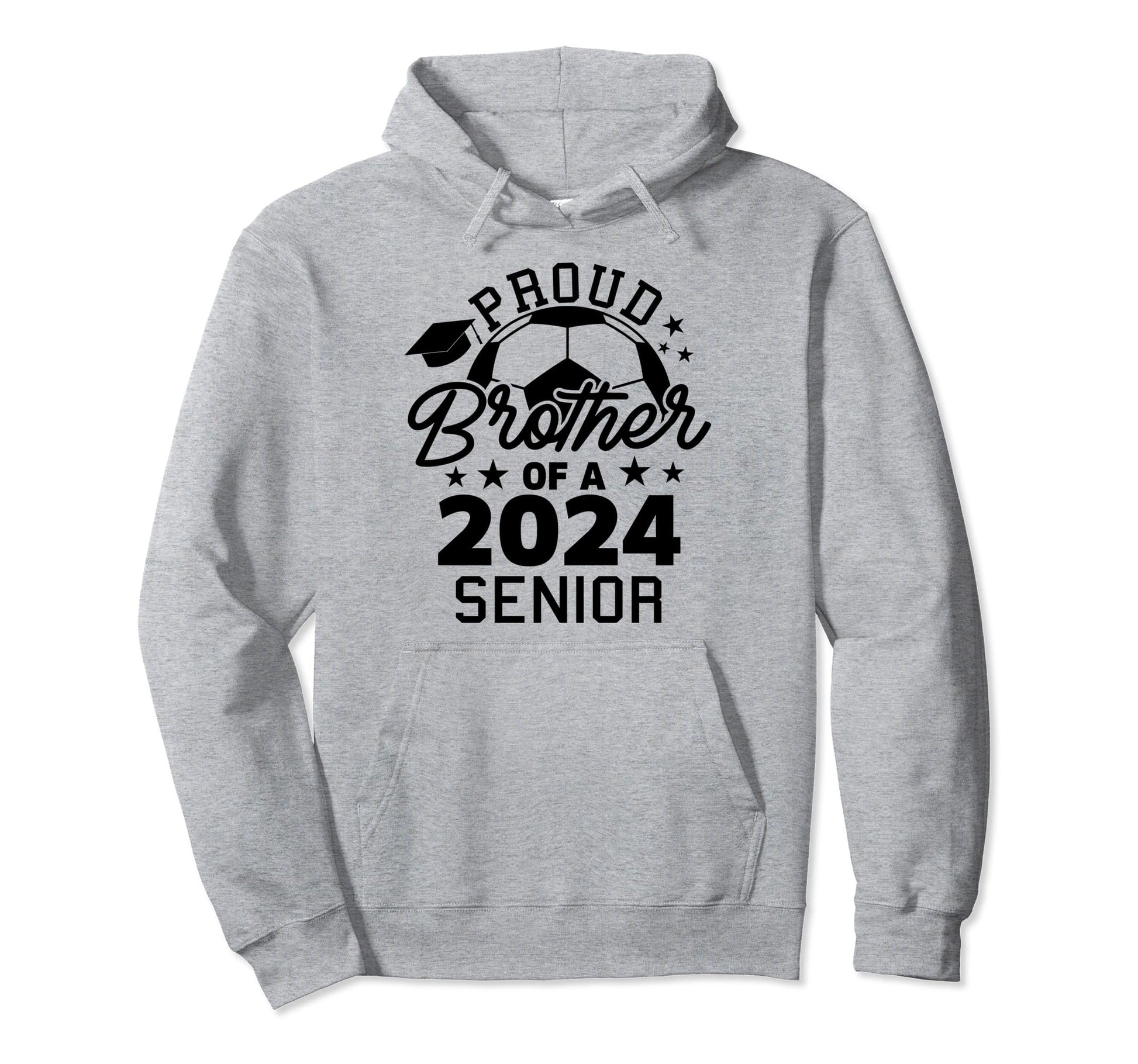 Proud Brother 2024 Senior Soccer Hoodie - Unique Graphic for Adults - T-Shirt, Sweatshirt, Hoodie
