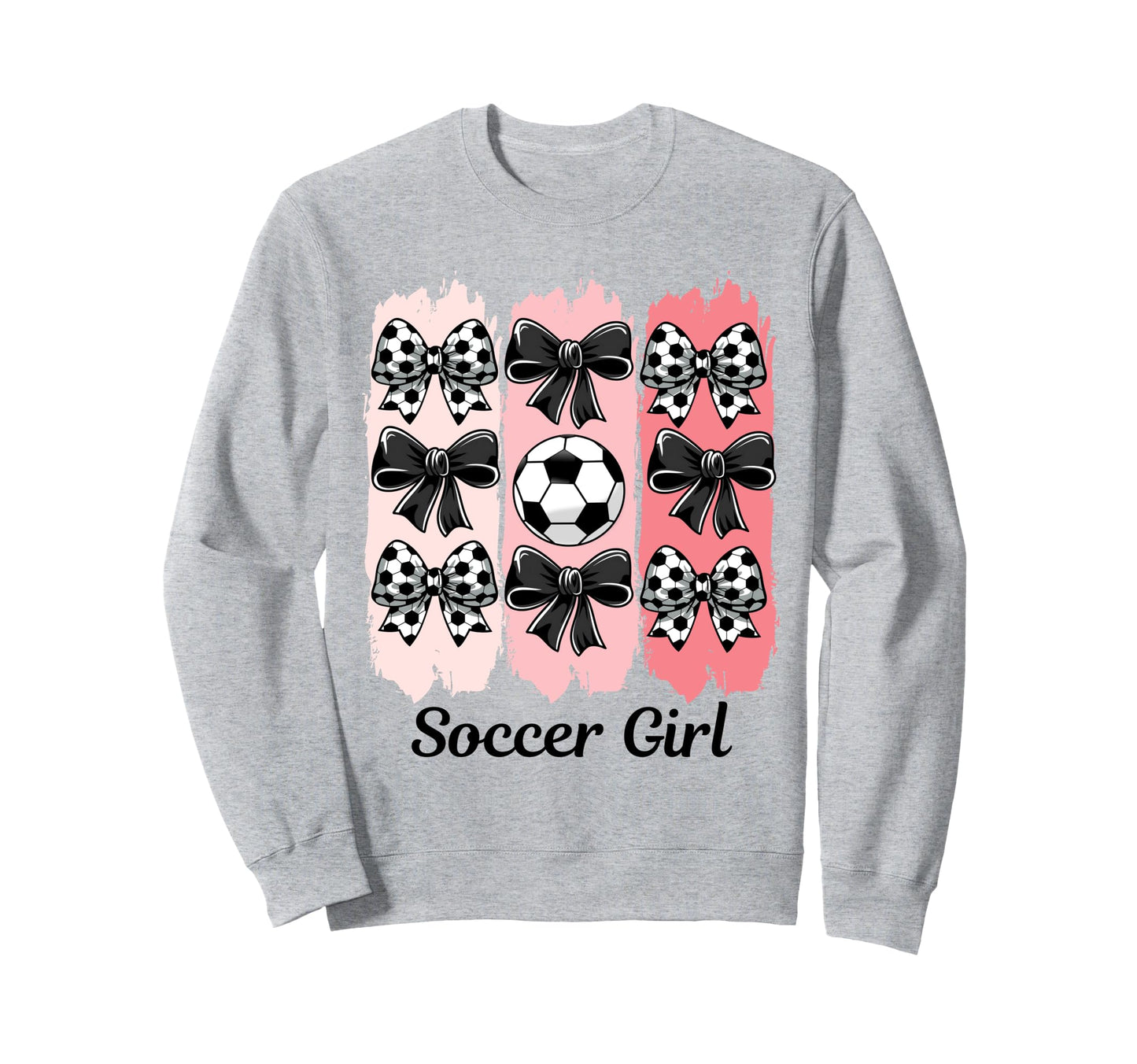 Soccer Coquette Bow Soccer Soccer Sweatshirt - Unique Graphic Unisex - T-Shirt, Sweatshirt, Hoodie