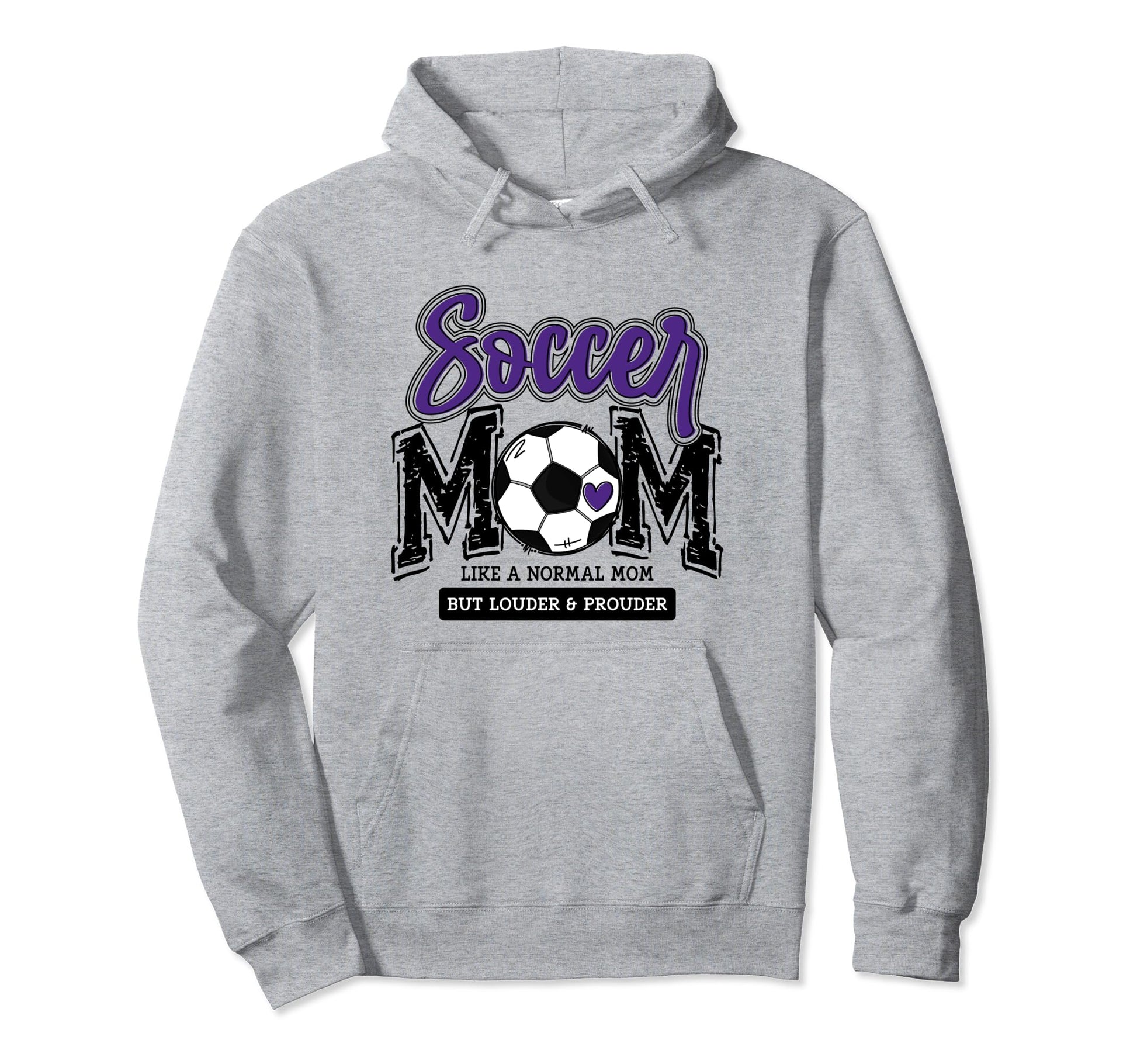 Soccer Mom Purple Soccer Player Calls Hoodie - Streetwear Style for Adults - T-Shirt, Sweatshirt, Hoodie