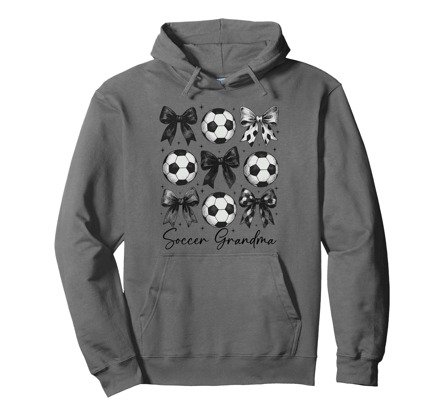 Soccer Grandma Funny Coquette Bow Soccer Hoodie - Minimalist Print Unisex - T-Shirt, Sweatshirt, Hoodie