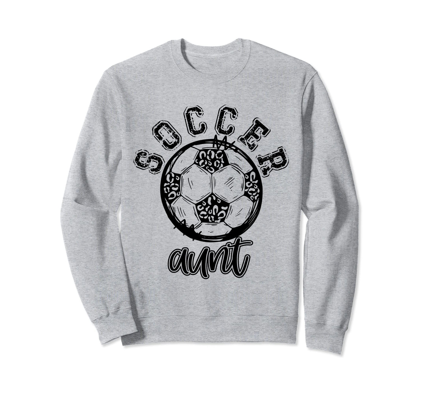 Soccer Aunt Leopard Cheetah Trendy Sweatshirt - Streetwear Style Unisex - T-Shirt, Sweatshirt, Hoodie