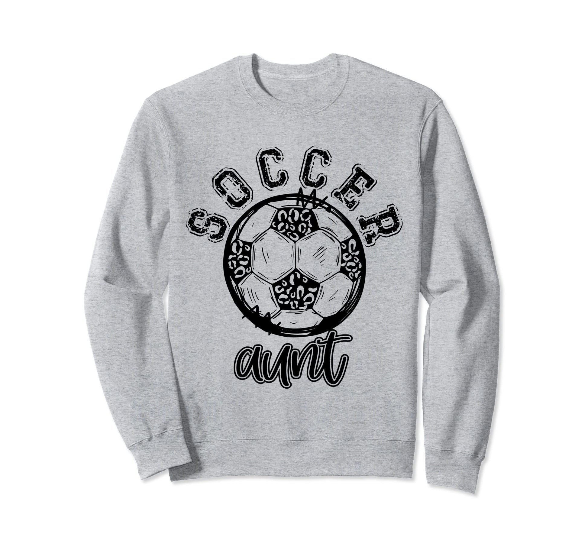 Soccer Aunt Leopard Cheetah Trendy Sweatshirt - Streetwear Style Unisex - T-Shirt, Sweatshirt, Hoodie