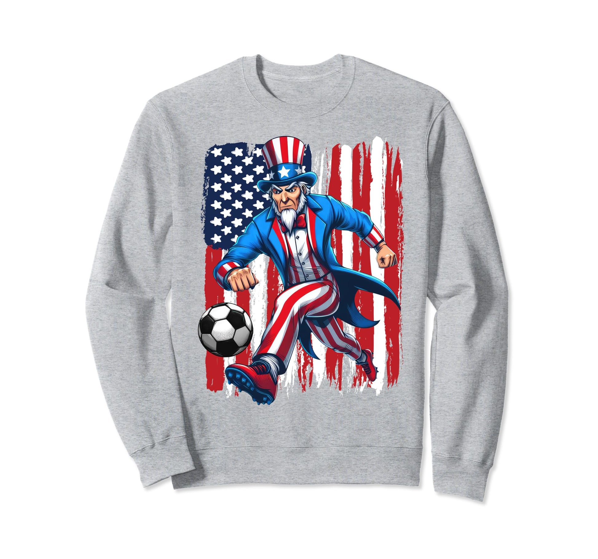 Uncle Sam Soccer Player 4Th July Sweatshirt - Custom Art Print Unisex - T-Shirt, Sweatshirt, Hoodie
