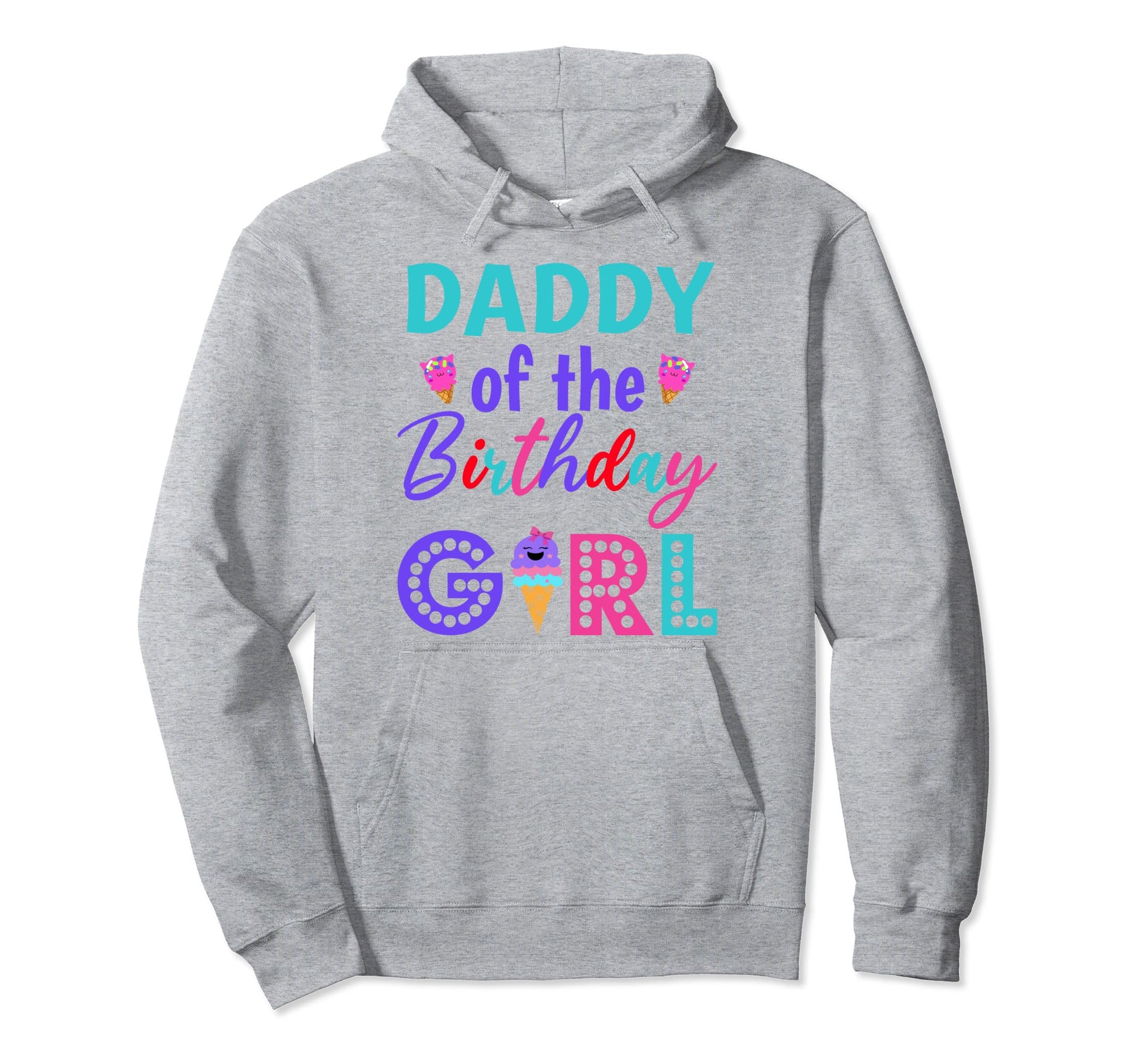Daddy Birthday Ice Cream First Birthday Hoodie - Custom Art Print Unisex - T-Shirt, Sweatshirt, Hoodie
