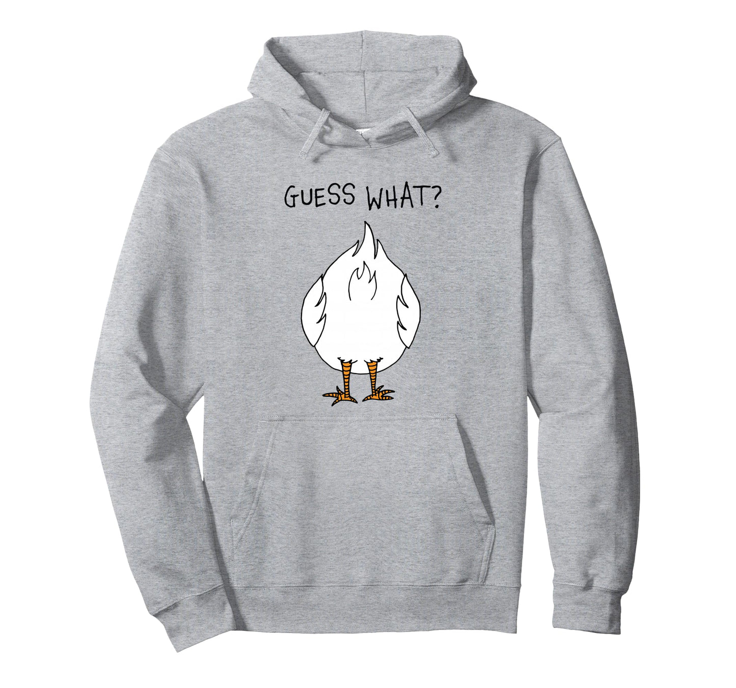 Funny Corny Dad Joke Guess What Chicken Hoodie - Custom Art Print Unisex - T-Shirt, Sweatshirt, Hoodie