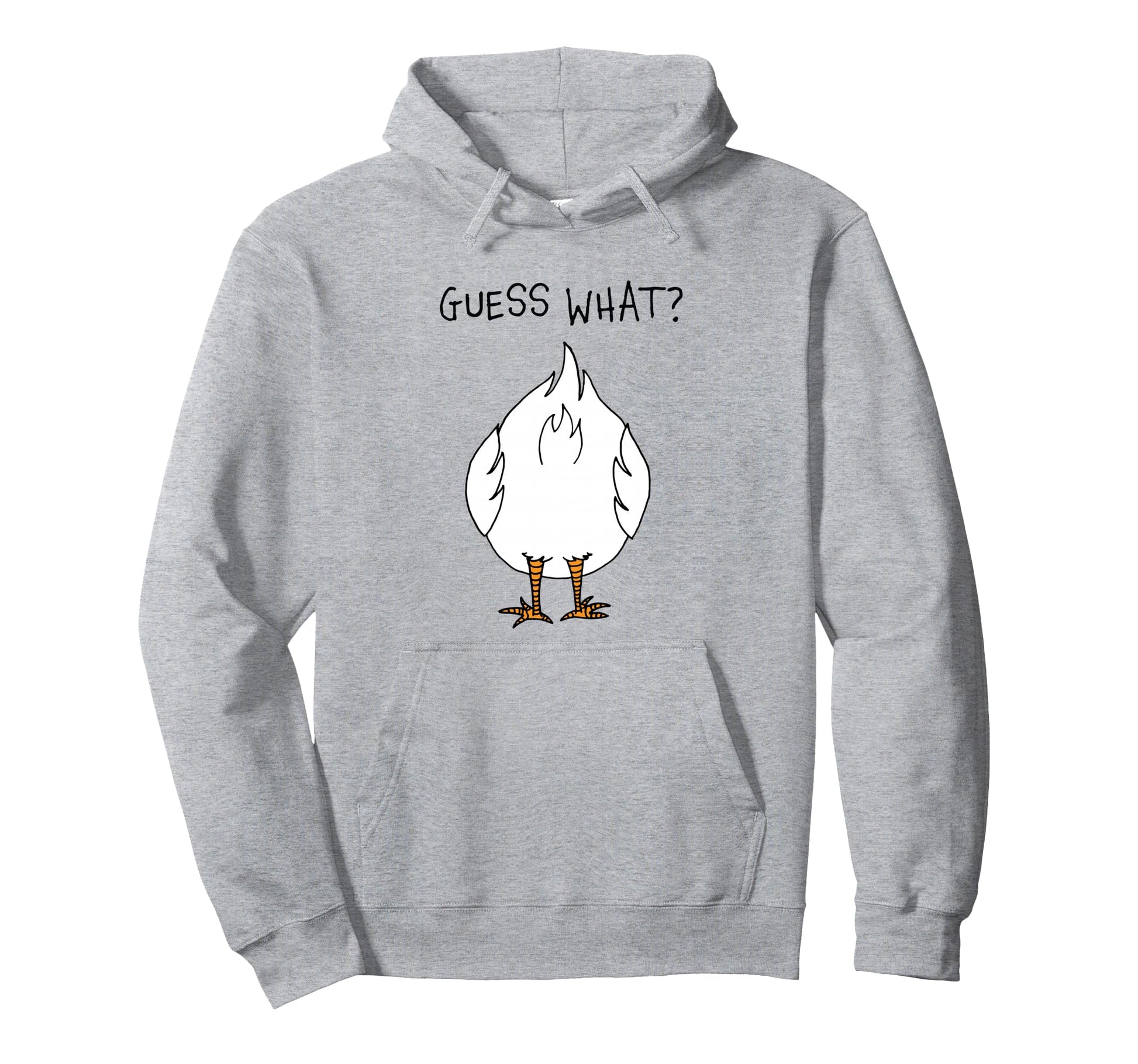 Funny Corny Dad Joke Guess What Chicken Hoodie - Custom Art Print Unisex - T-Shirt, Sweatshirt, Hoodie
