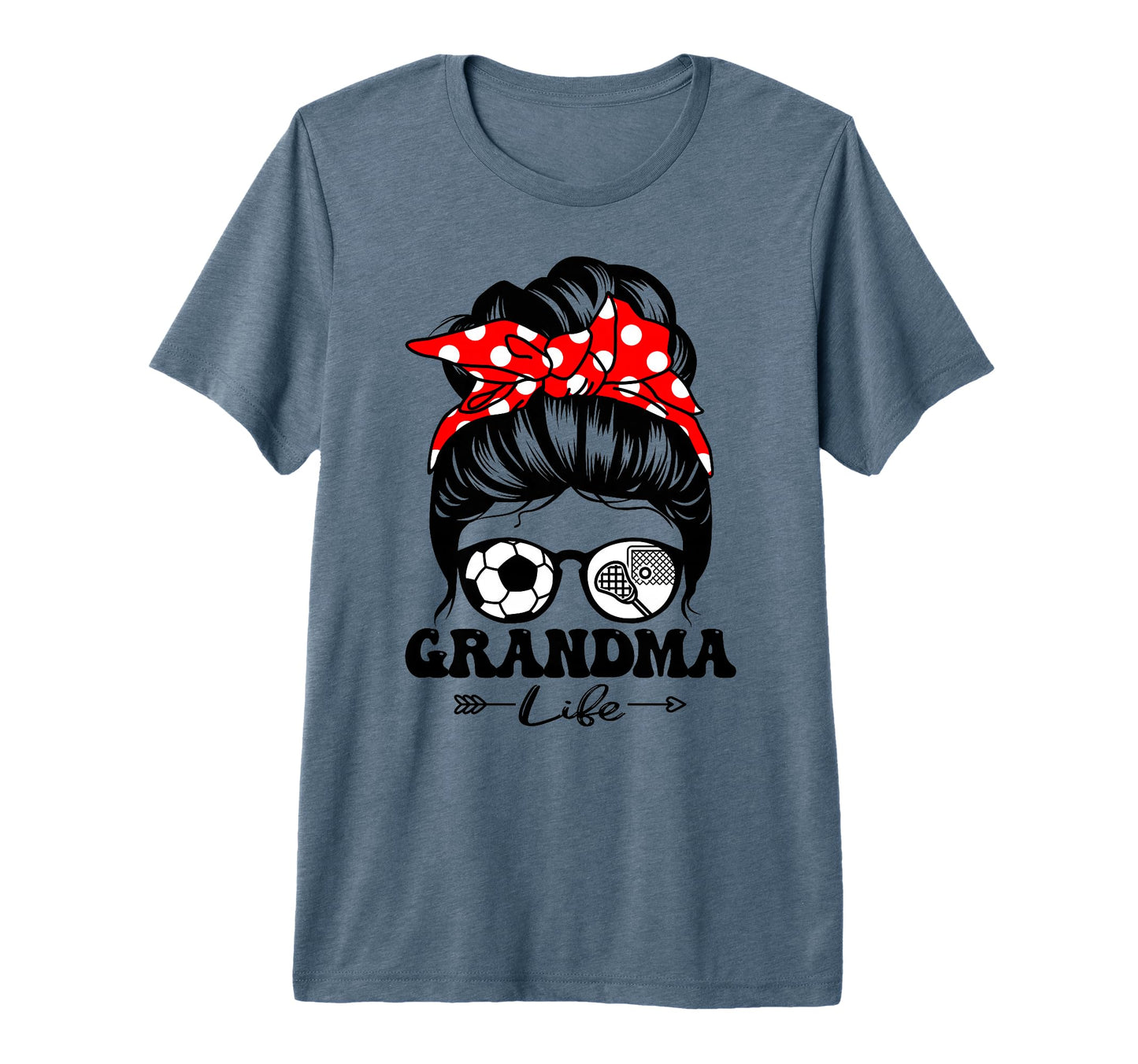 Grandma Life Messy Bun Hair Funny T-Shirt - Minimalist Print for Adults - T-Shirt, Sweatshirt, Hoodie