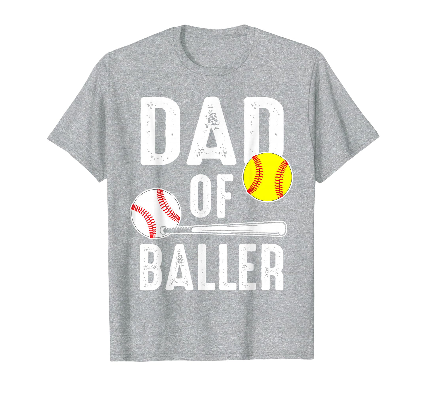 Mens Mens Dad Baller Baseball Softball T-Shirt - Graphic Print Men Women - T-Shirt, Sweatshirt, Hoodie