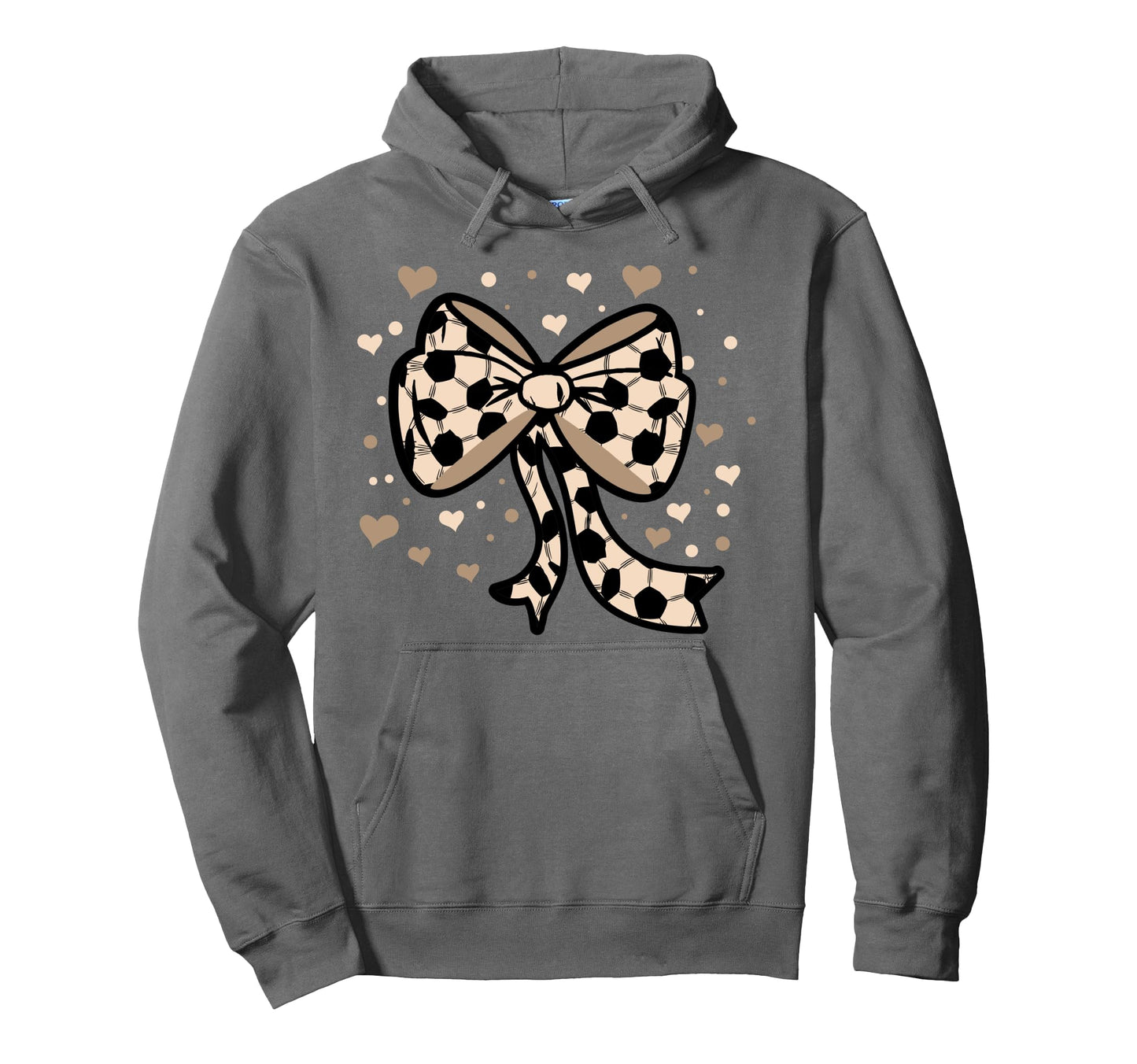 Soccer Ball Coquette Bow Game Day Hoodie - Streetwear Style for Adults - T-Shirt, Sweatshirt, Hoodie