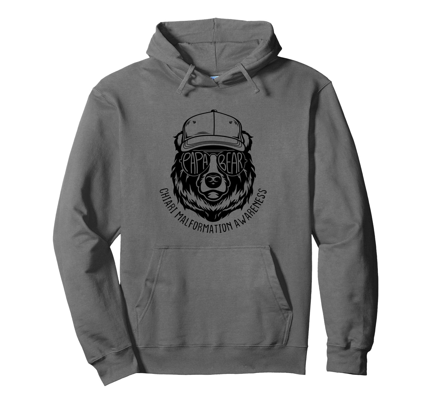 Chiari Malformation Awareness Papa Bear Hoodie - Graphic Print for Adults - T-Shirt, Sweatshirt, Hoodie