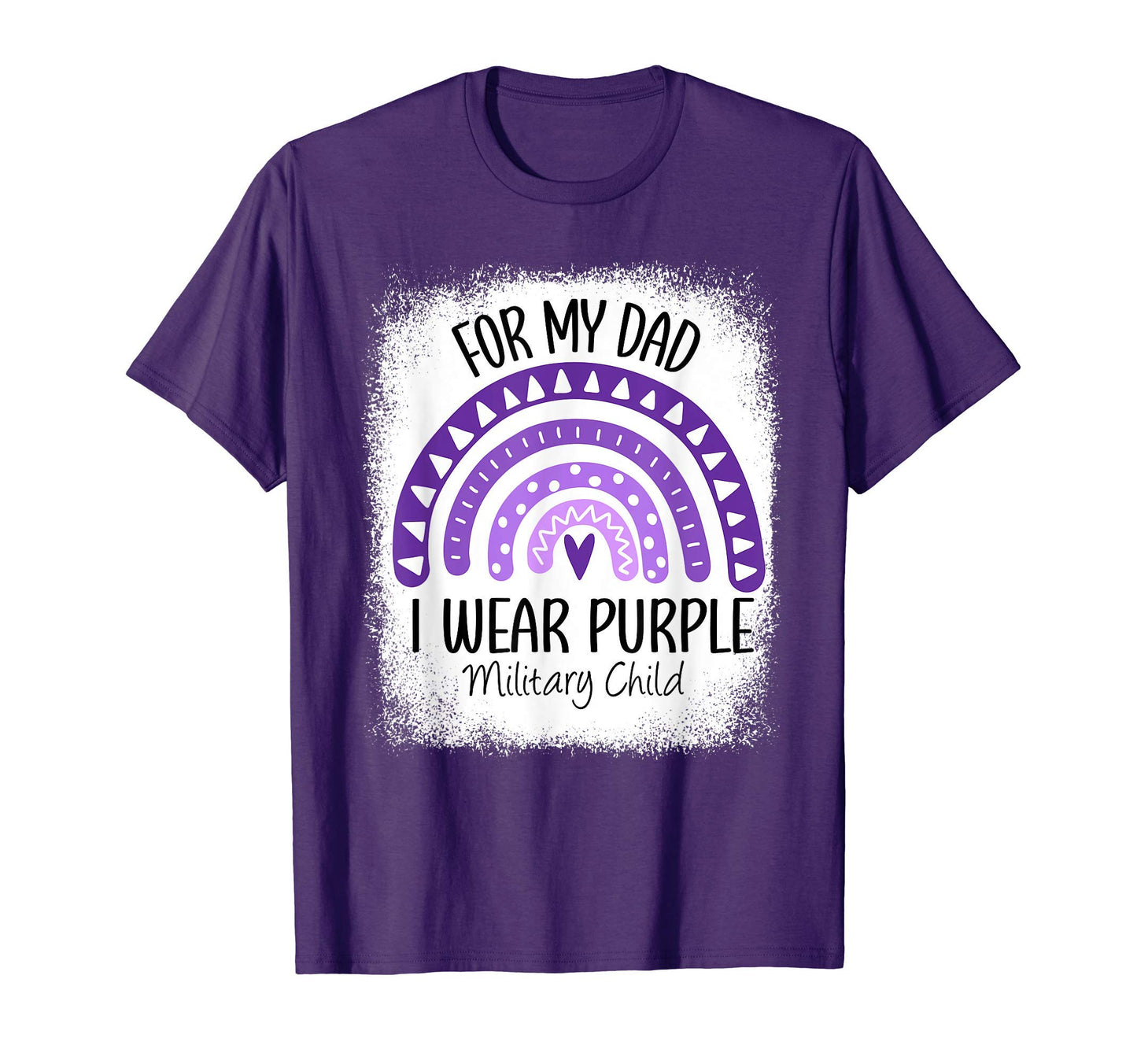I Wear Purple My Dad Military Child T-Shirt - Fun Novelty Design Men Women - T-Shirt, Sweatshirt, Hoodie