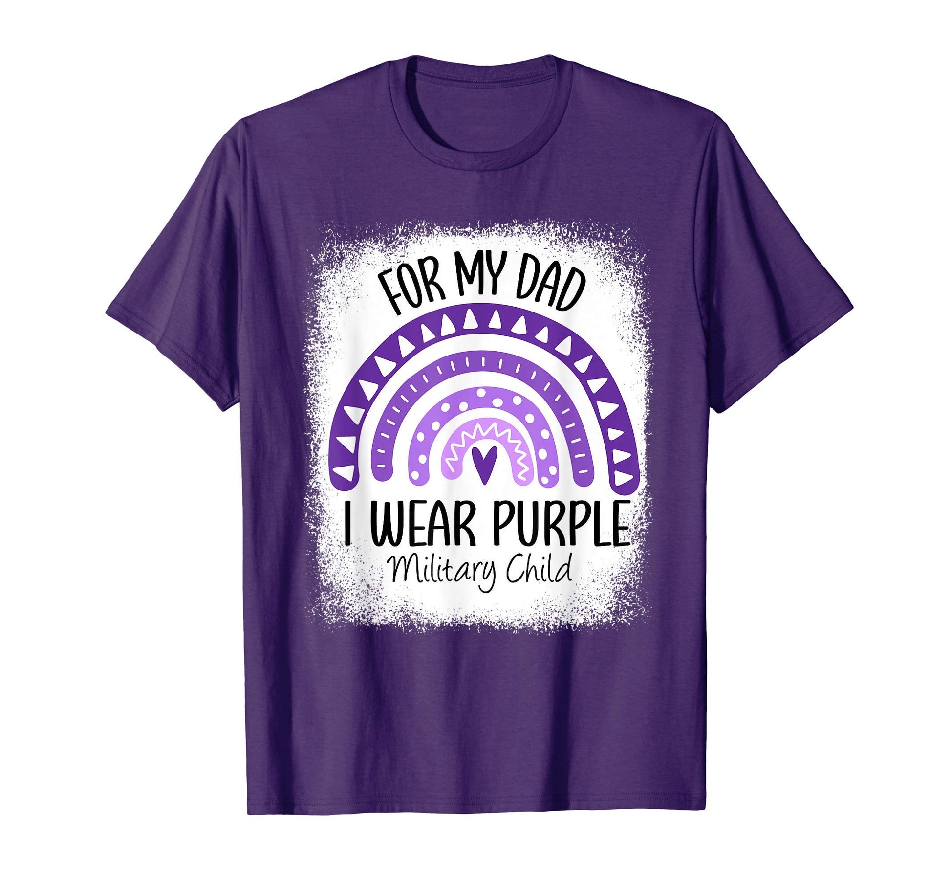 I Wear Purple My Dad Military Child T-Shirt - Fun Novelty Design Men Women - T-Shirt, Sweatshirt, Hoodie