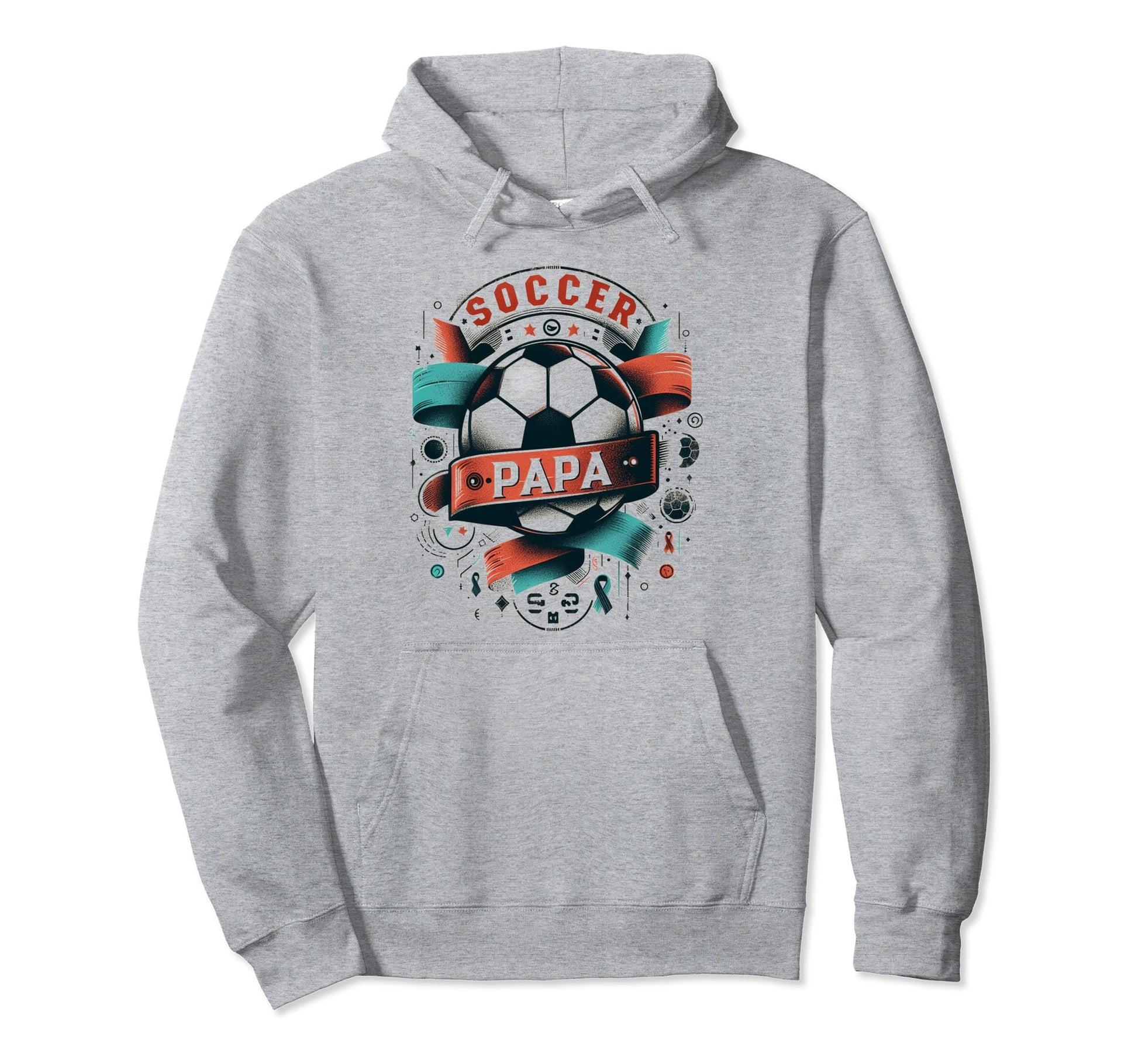 Soccer Papa Family Matching Dad Fathers Hoodie - Custom Art Print Unisex - T-Shirt, Sweatshirt, Hoodie