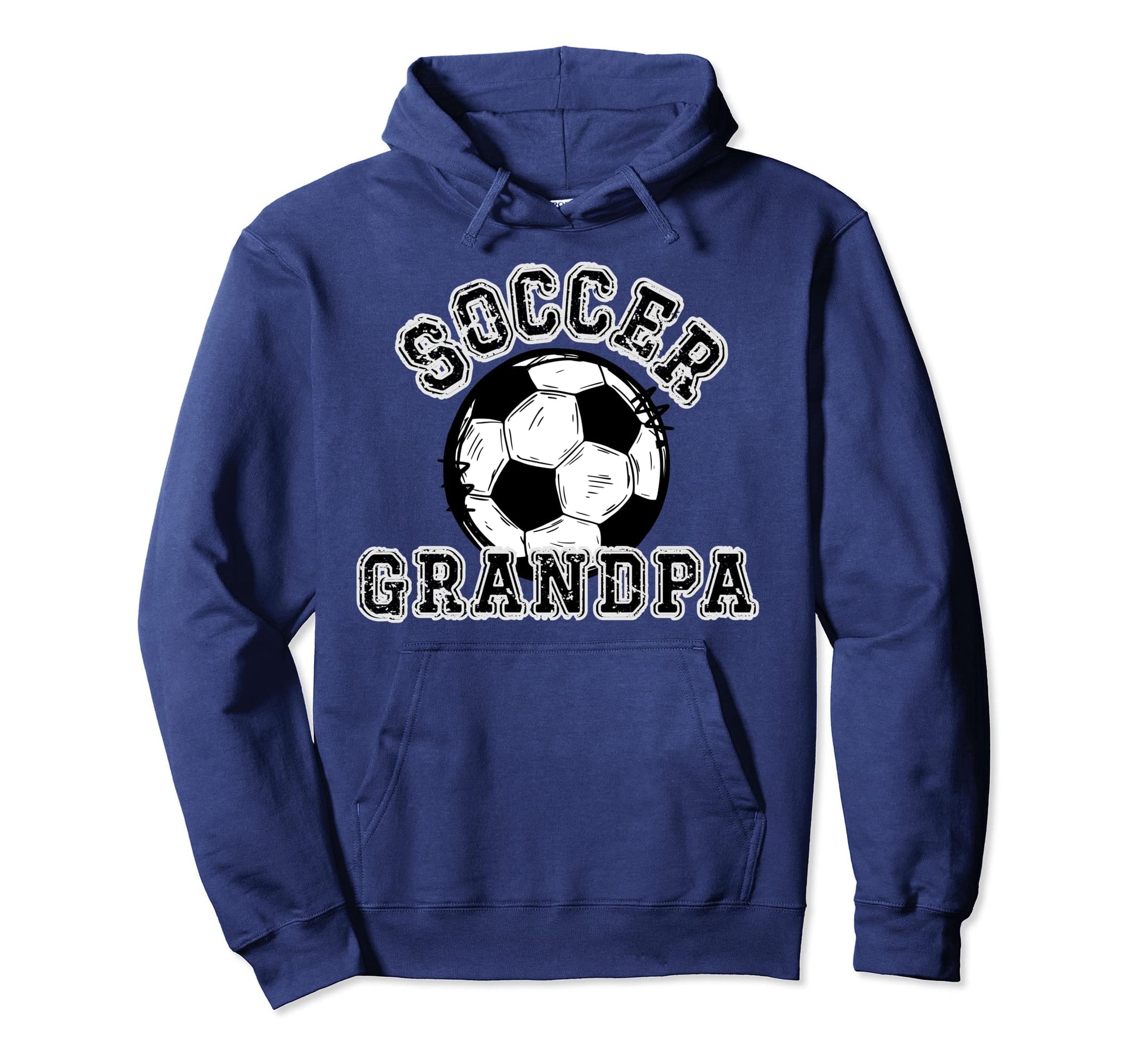 Soccer Ball Distressed Trending Grandpa Hoodie - Unique Graphic for Adults - T-Shirt, Sweatshirt, Hoodie
