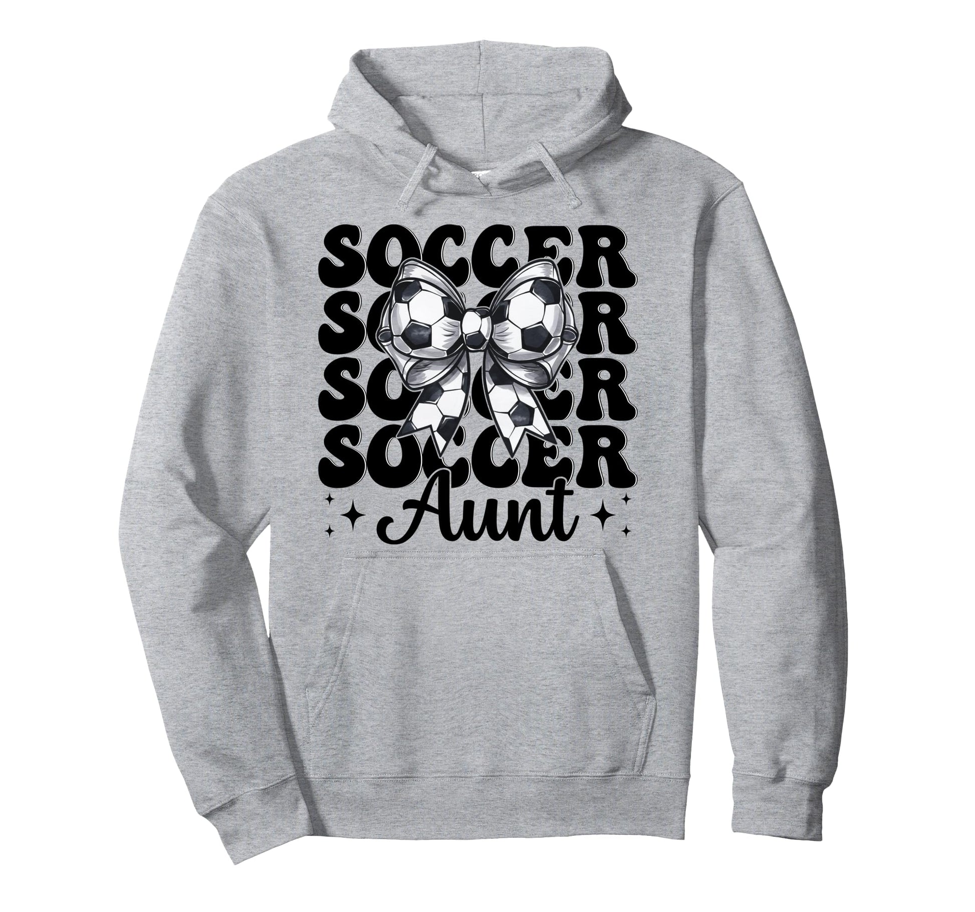 Soccer Aunt Soccer Auntie Coquette Bow Hoodie - Graphic Print Men Women - T-Shirt, Sweatshirt, Hoodie