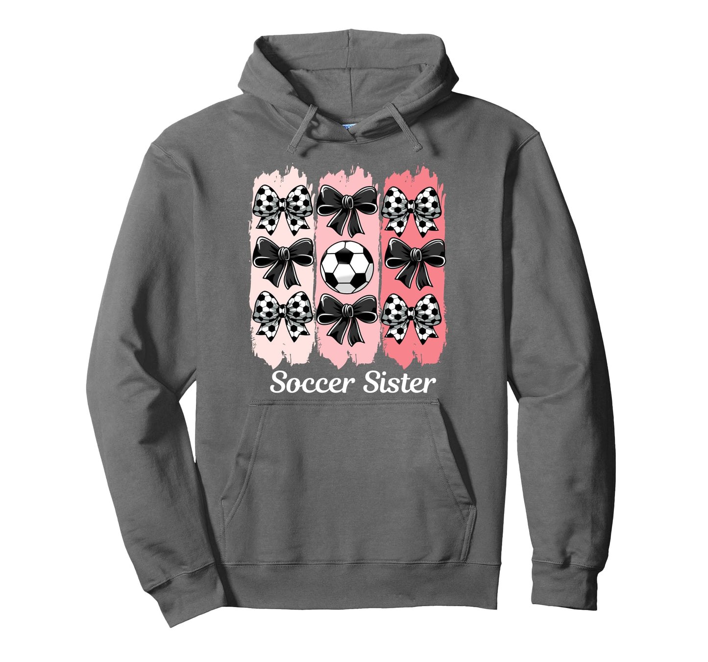 Soccer Sister Coquette Bow Soccer Hoodie - Minimalist Print Men Women - T-Shirt, Sweatshirt, Hoodie
