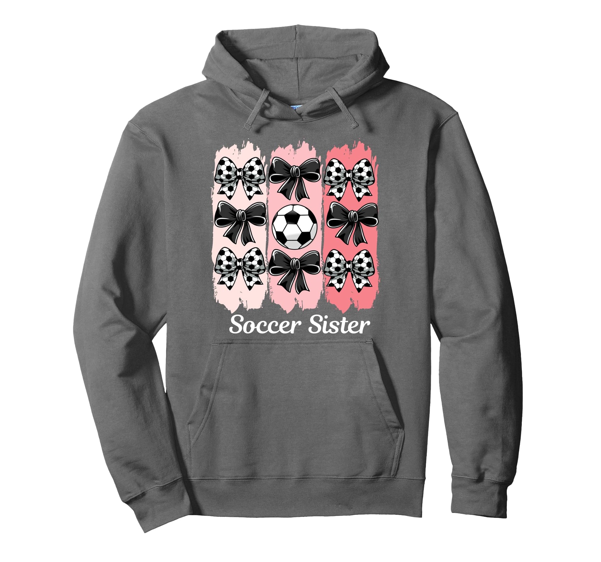 Soccer Sister Coquette Bow Soccer Hoodie - Minimalist Print Men Women - T-Shirt, Sweatshirt, Hoodie