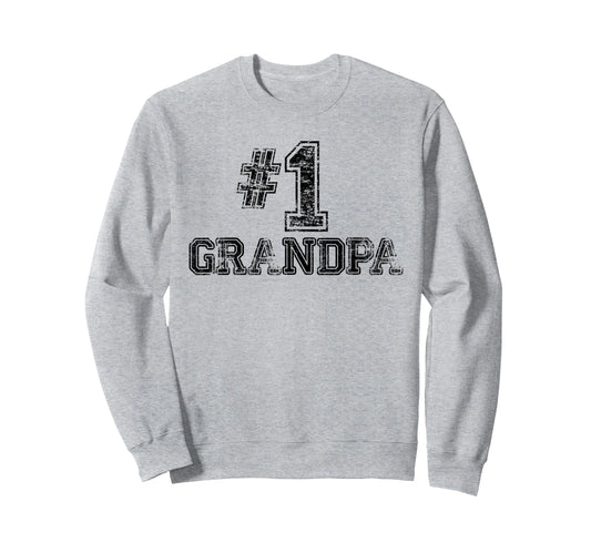 1 Grandpa Number One Sweatshirt - Graphic Print Unisex - T-Shirt, Sweatshirt, Hoodie