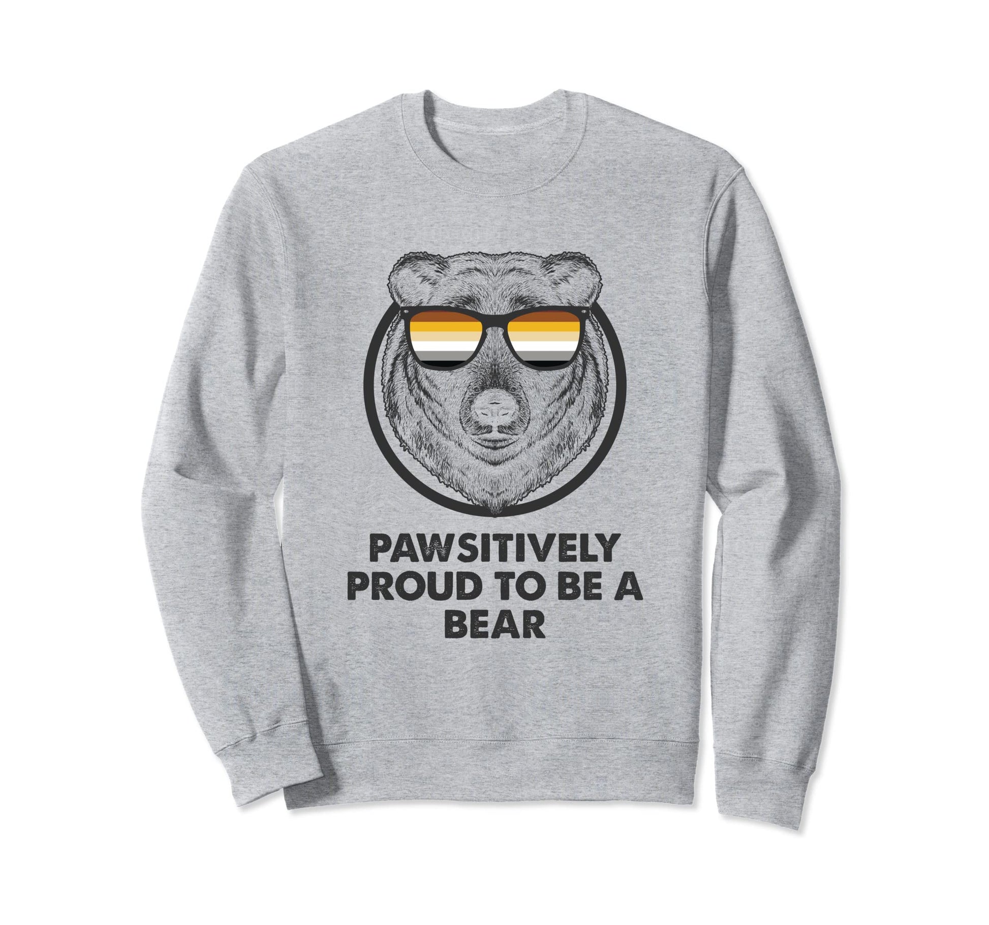 Lgbtq Papa Mens Bear Gay Pride Month Sweatshirt - Custom Art Print Unisex - T-Shirt, Sweatshirt, Hoodie