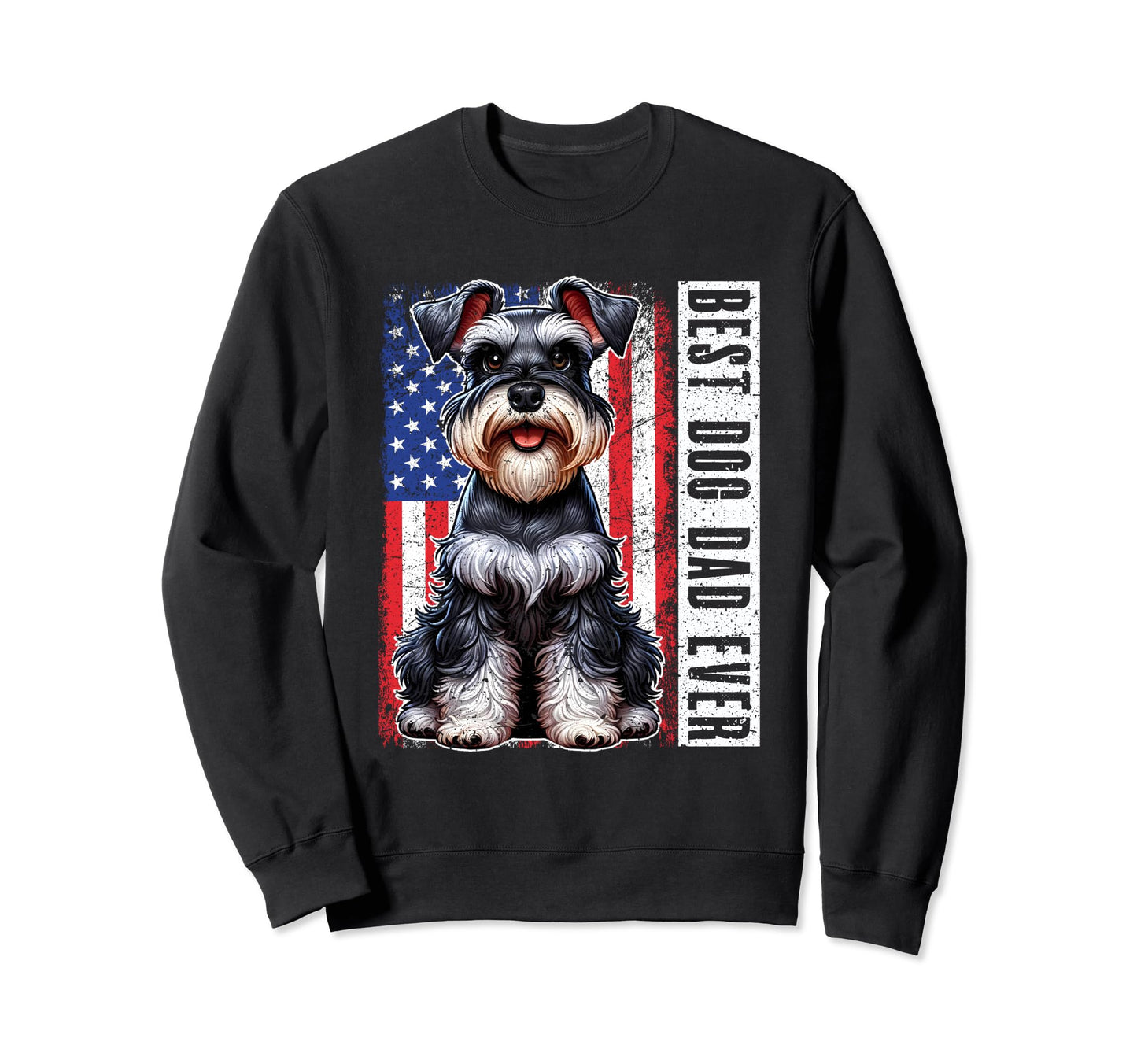 Best Dog Dad Ever Father Day Sweatshirt - Custom Art Print Men Women - T-Shirt, Sweatshirt, Hoodie