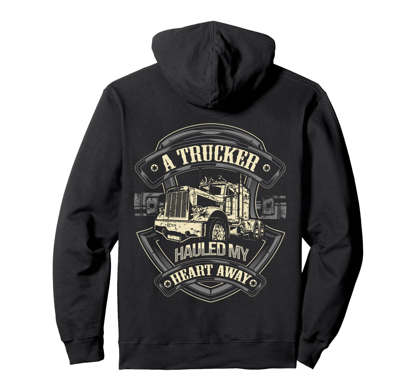 Truck Driver Wife Love Trucker Girlfriend Hoodie - Unique Graphic Unisex - T-Shirt, Sweatshirt, Hoodie
