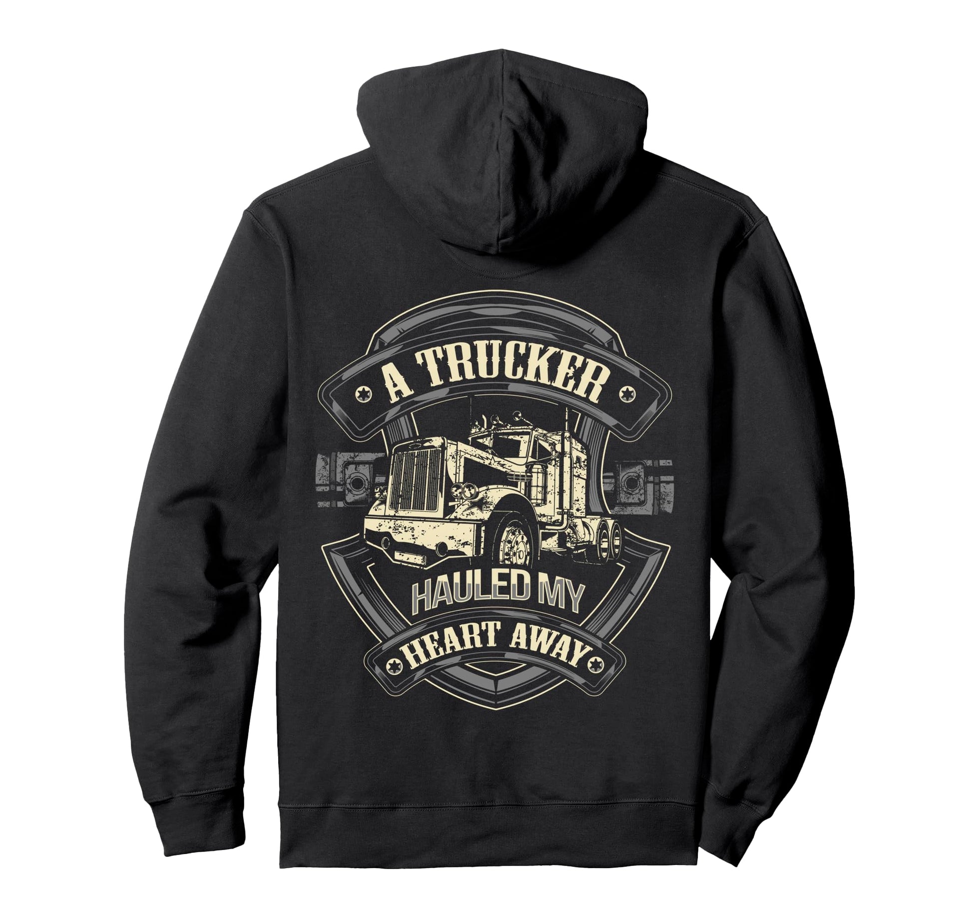 Truck Driver Wife Love Trucker Girlfriend Hoodie - Unique Graphic Unisex - T-Shirt, Sweatshirt, Hoodie