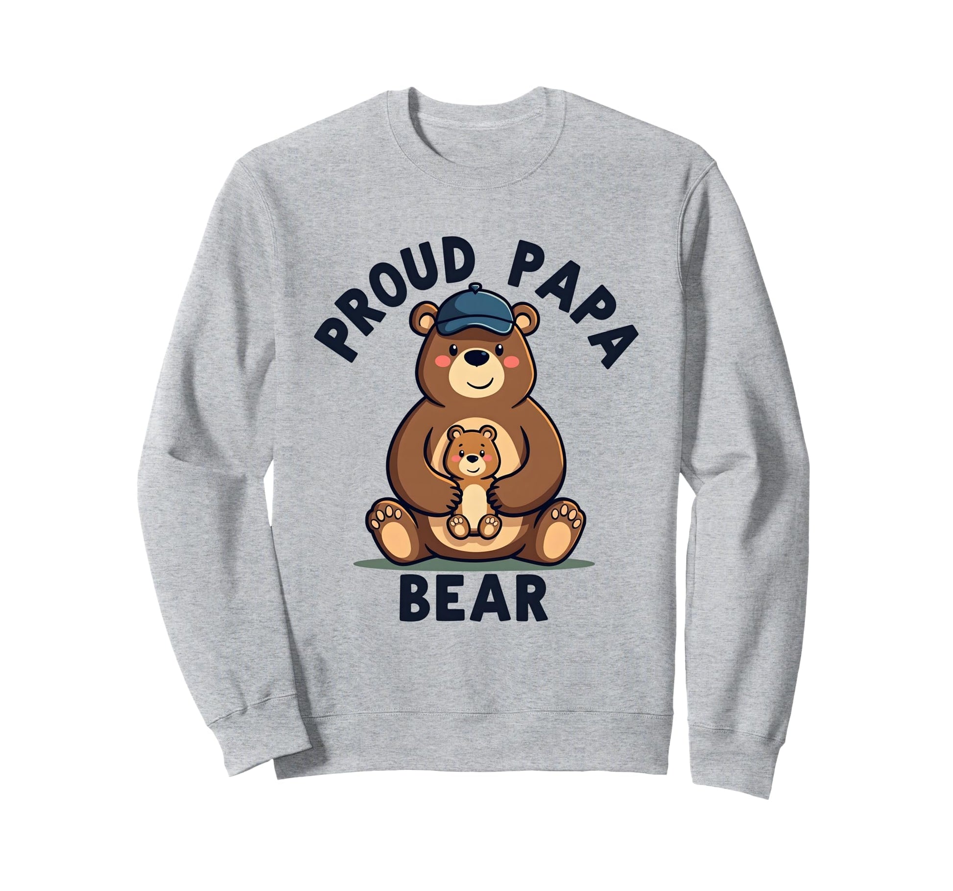 Proud Papa Bear New Dad Father Sweatshirt - Custom Art Print Unisex - T-Shirt, Sweatshirt, Hoodie