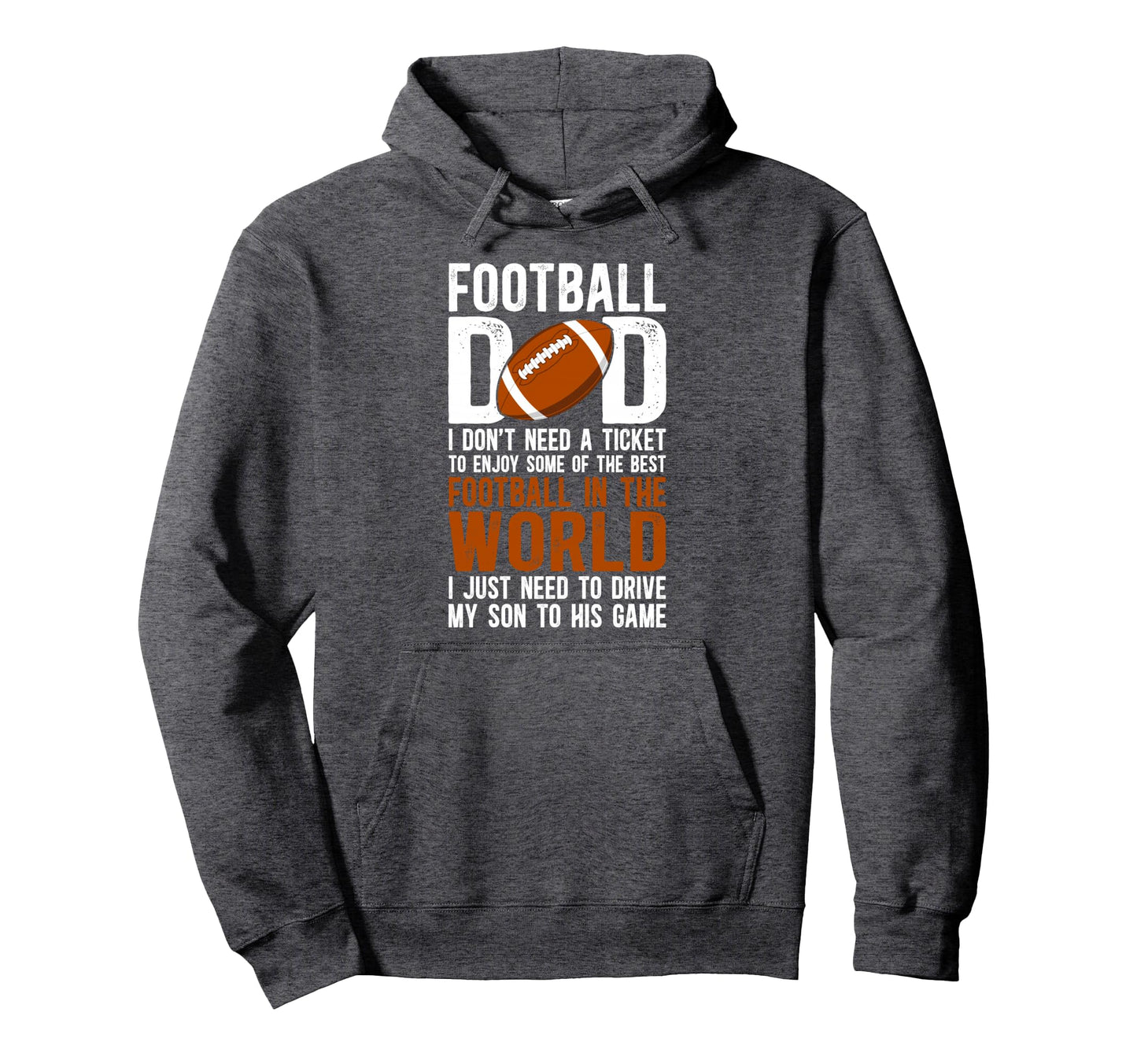 Proud Football Dad Football Hoodie - Casual Everyday Wear for Adults - T-Shirt, Sweatshirt, Hoodie