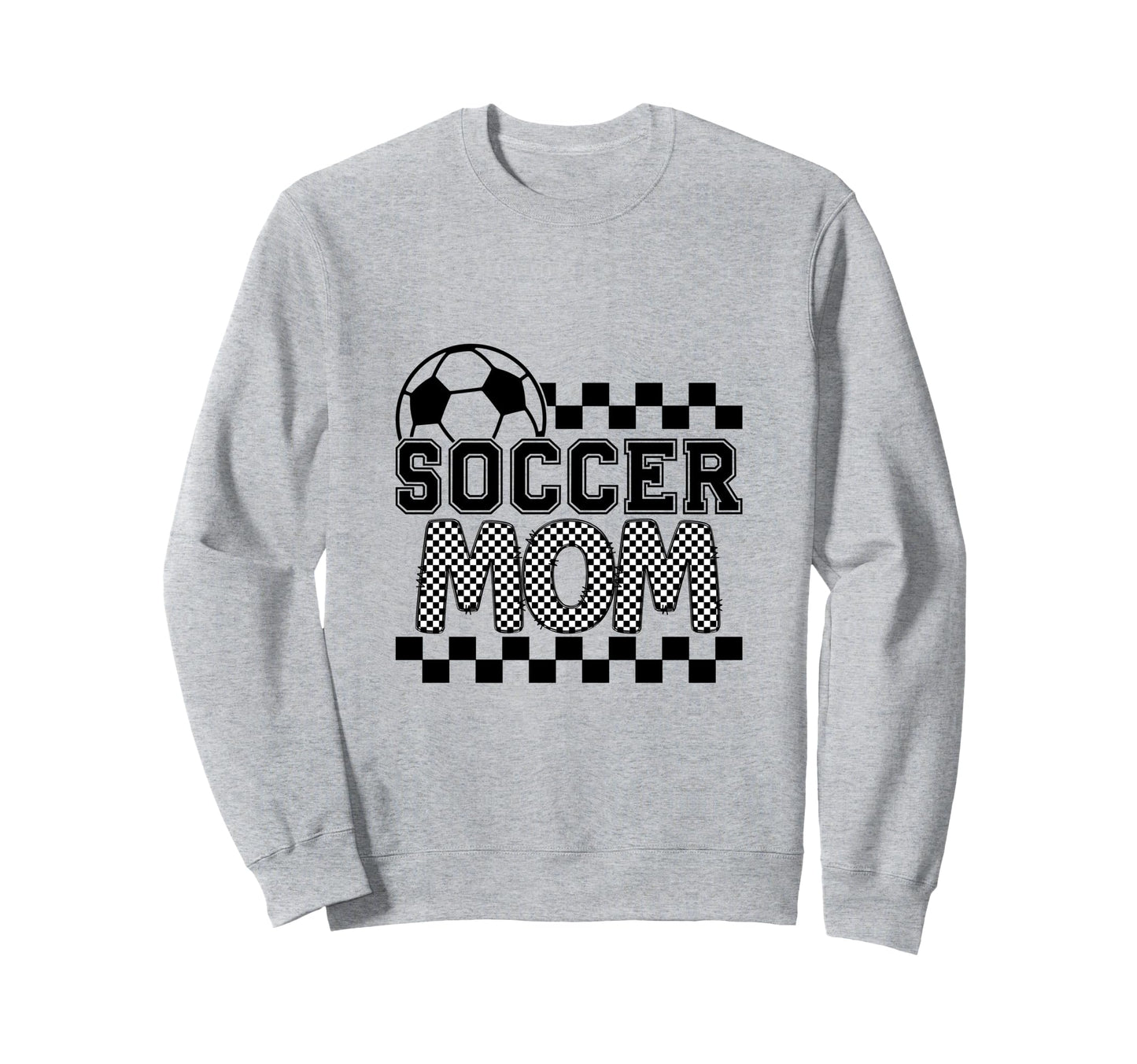 Soccer Mom Checker Checkered Sweatshirt - Minimalist Print for Adults - T-Shirt, Sweatshirt, Hoodie