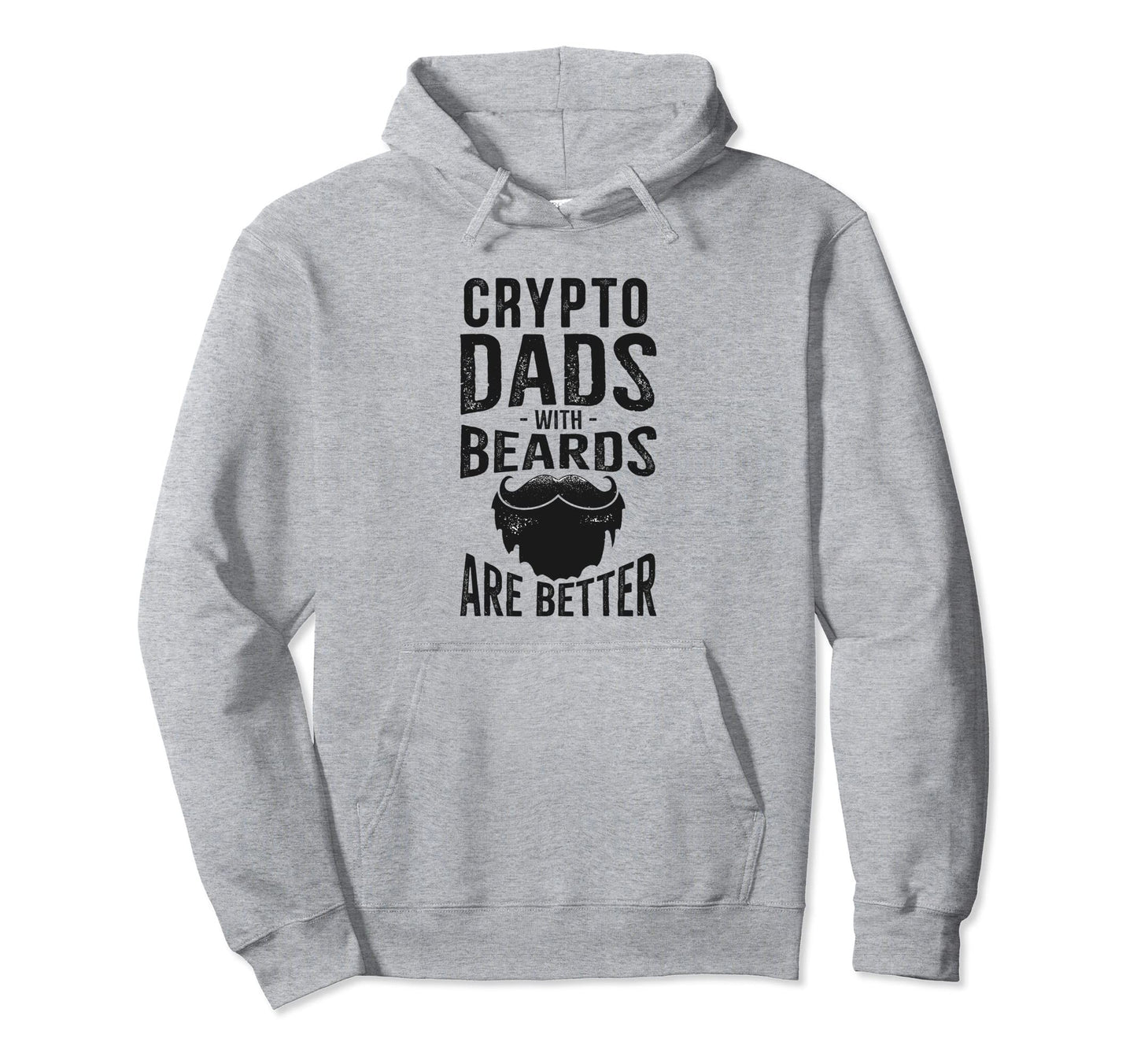 Funny Crypto Bearded Dad Hoodie - Fun Novelty Design for Adults - T-Shirt, Sweatshirt, Hoodie