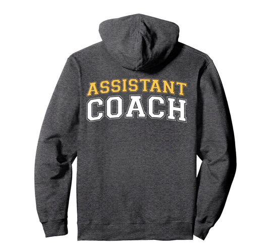Assistant Coach Sports Trainer Back Hoodie - Aesthetic Graphic Men Women - T-Shirt, Sweatshirt, Hoodie