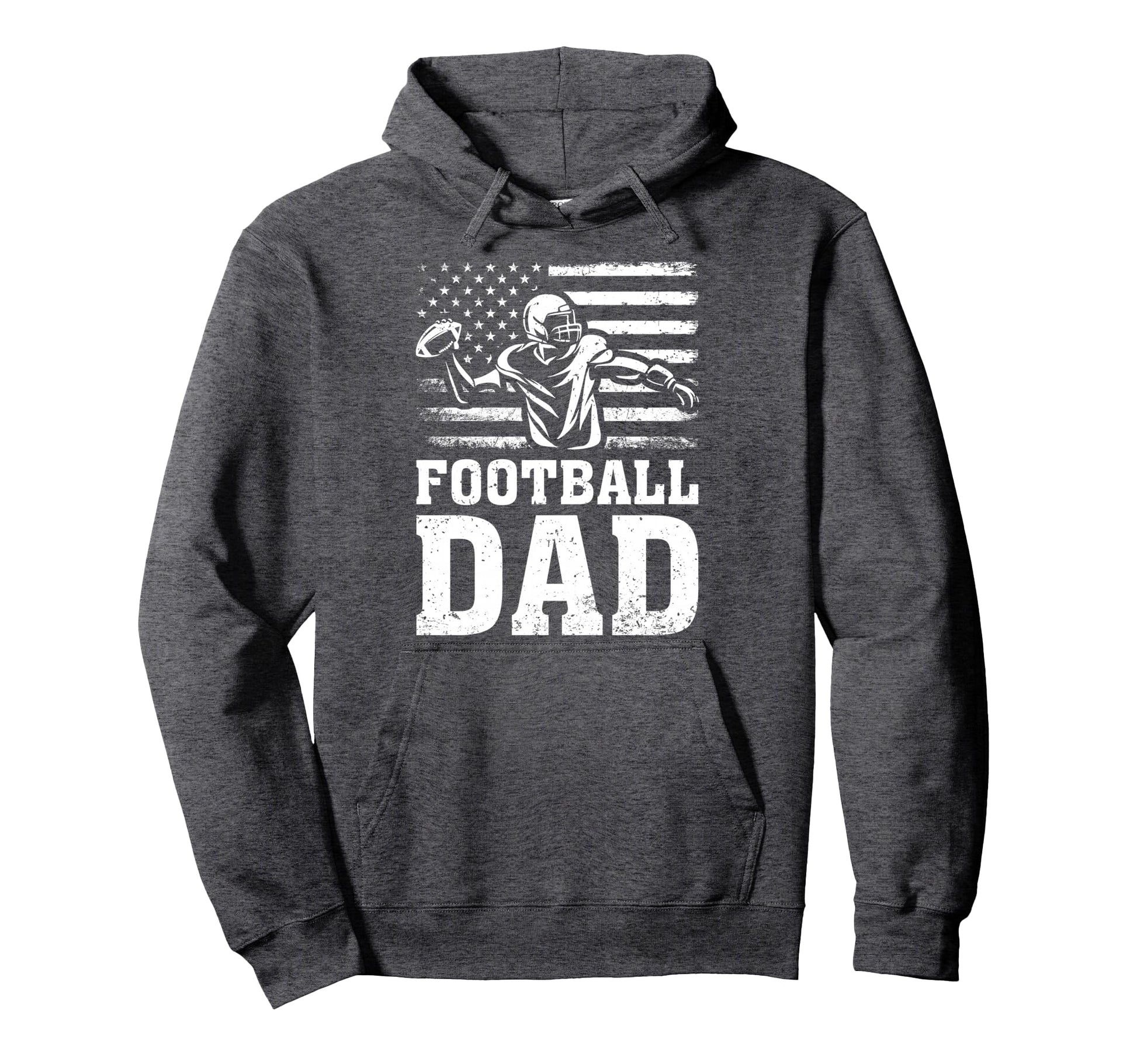 Football Dad American Flag Football 4Th Hoodie - Custom Art Print Unisex - T-Shirt, Sweatshirt, Hoodie