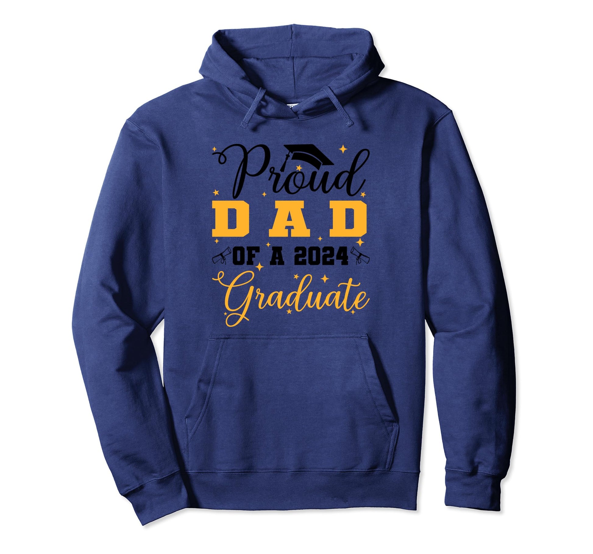 Proud Dad Class 2024 Graduate Senior Hoodie - Minimalist Print Unisex - T-Shirt, Sweatshirt, Hoodie