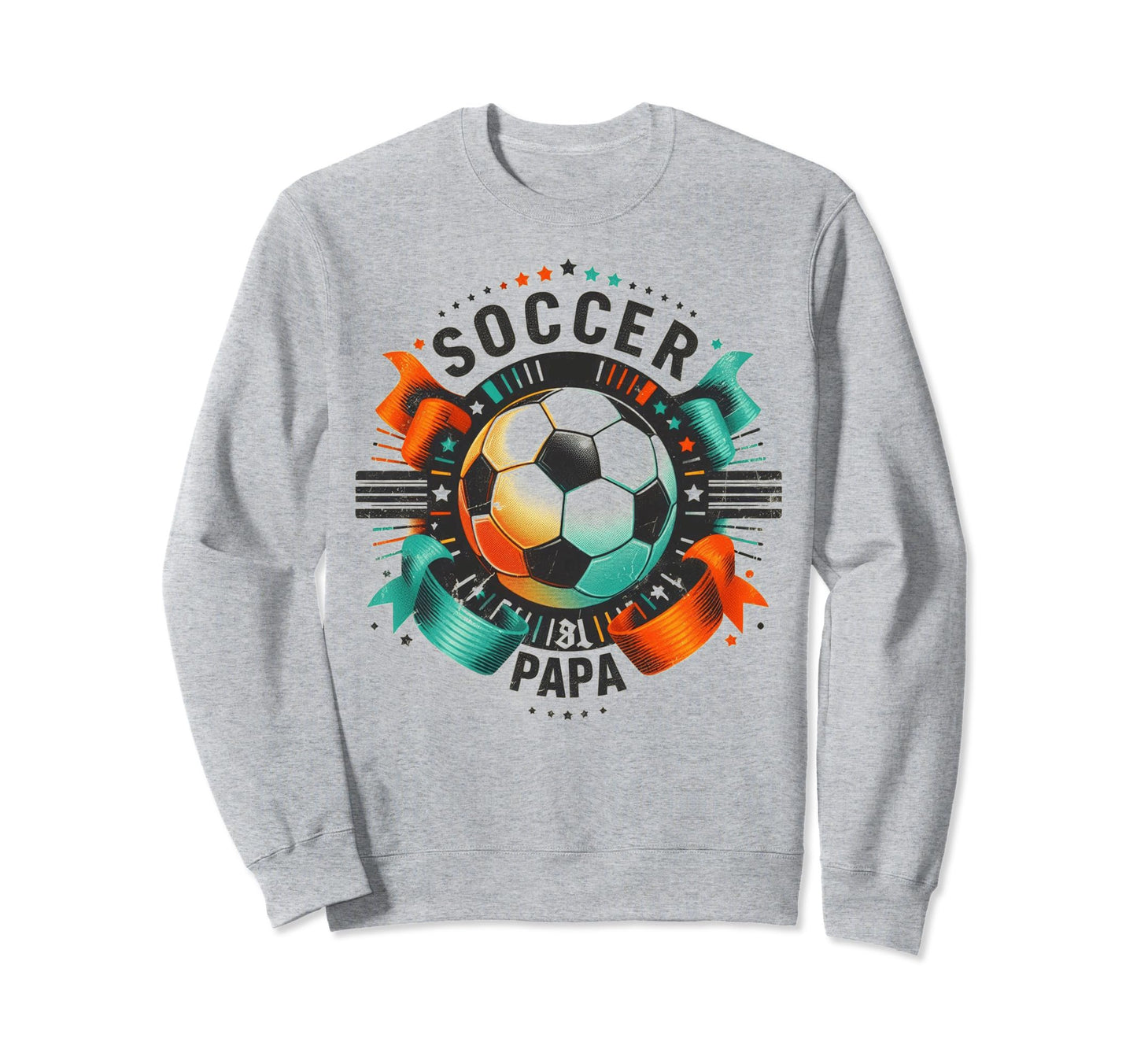 Soccer Papa Family Matching Dad Sweatshirt - Aesthetic Graphic Unisex - T-Shirt, Sweatshirt, Hoodie