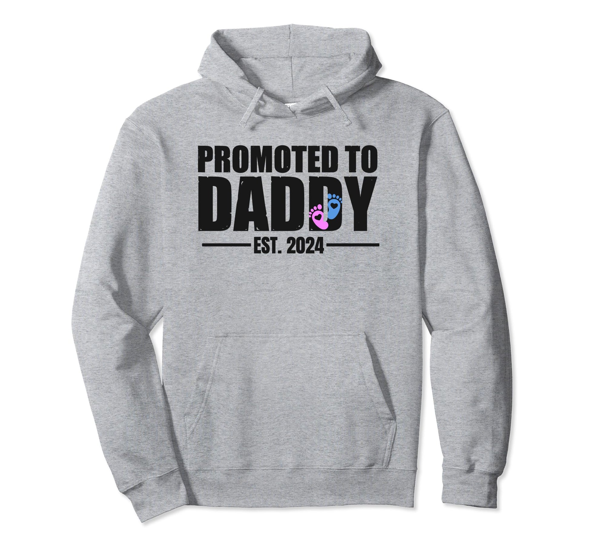 Promoted To Daddy Est 2024 New Dad Twin Hoodie - Trendy Graphic Unisex - T-Shirt, Sweatshirt, Hoodie