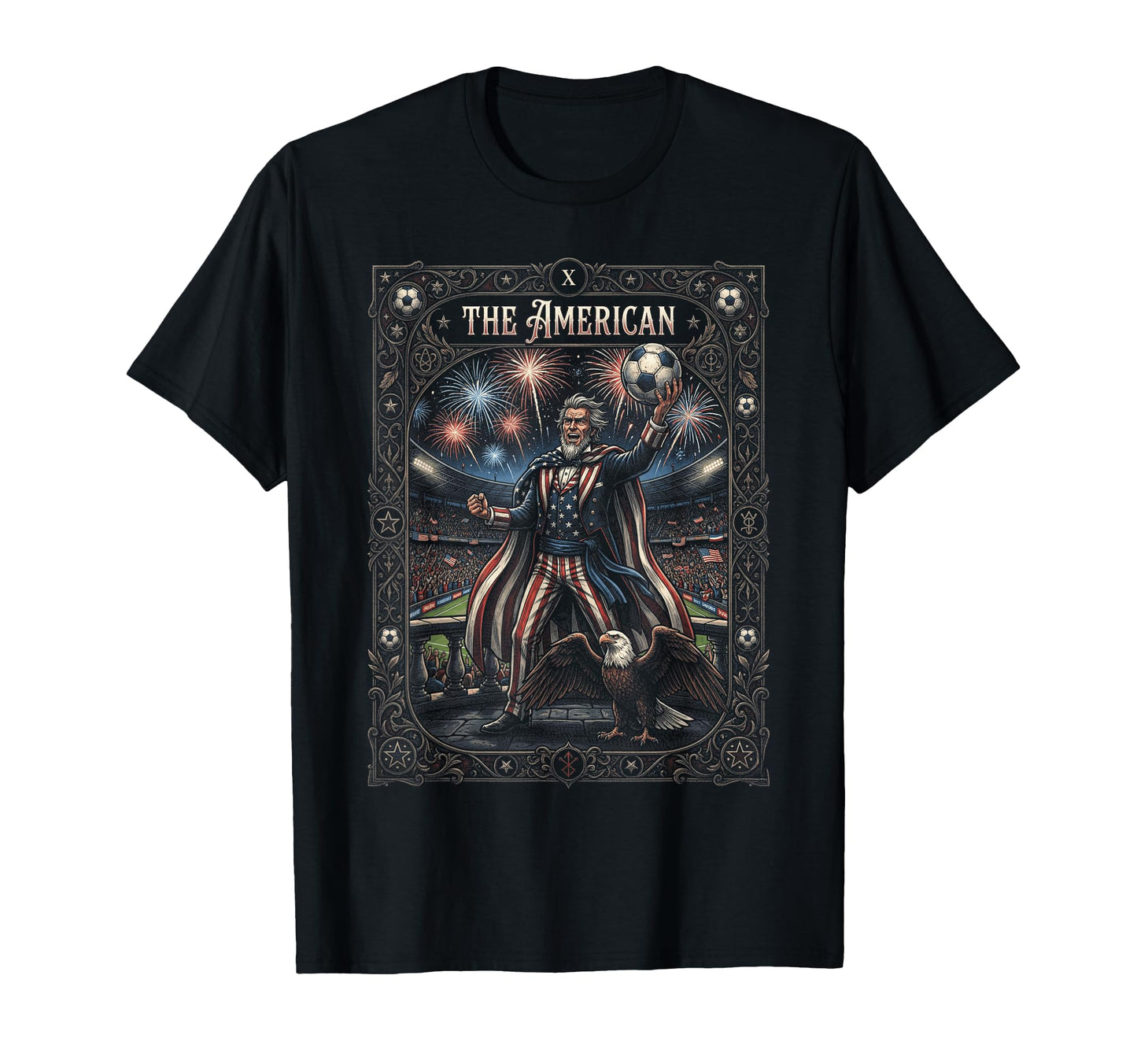 American Uncle Sam Soccer Eagle T-Shirt - Novelty Apparel Unisex - T-Shirt, Sweatshirt, Hoodie