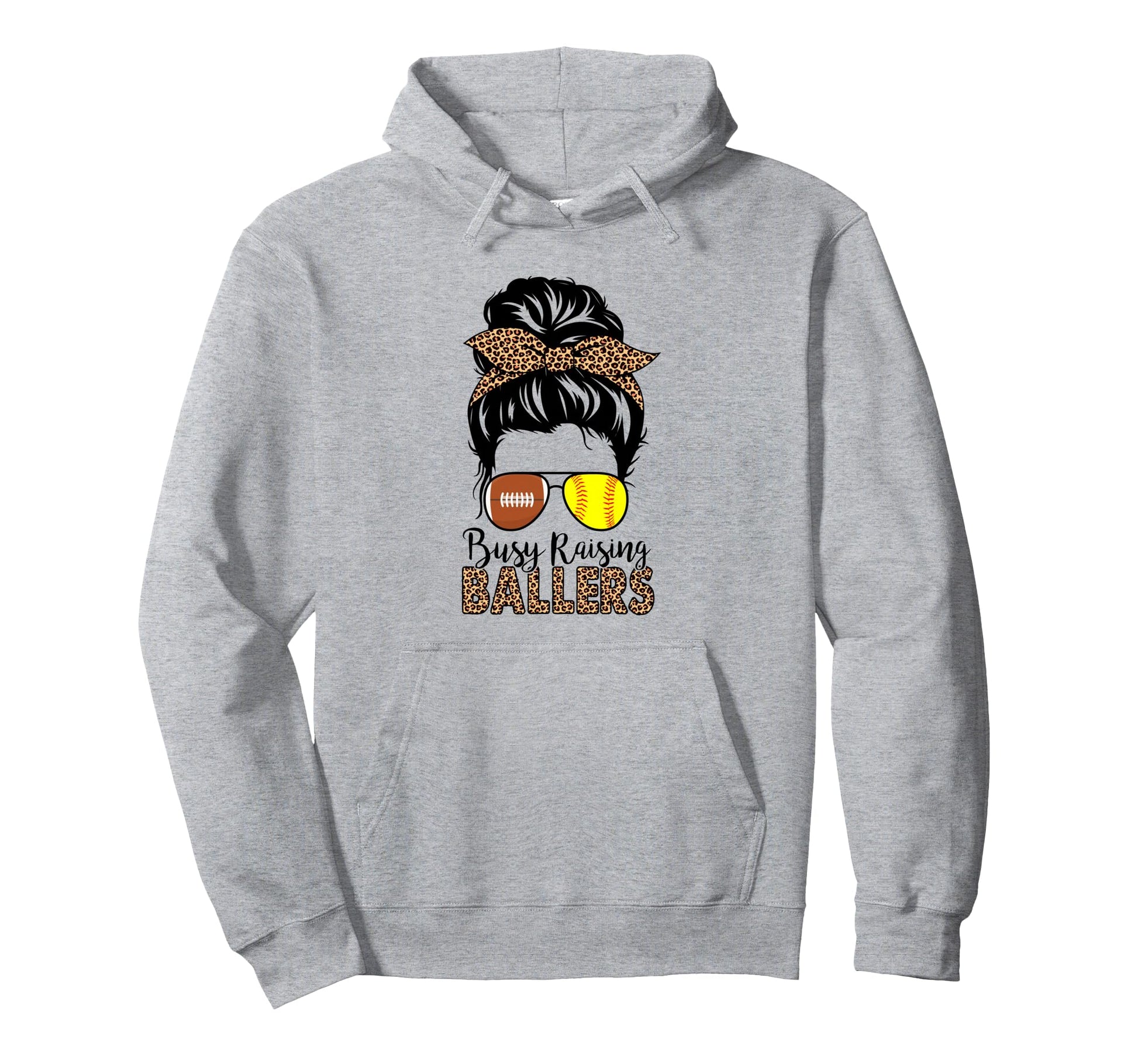 Busy Raising Ballers Softball And Hoodie - Graphic Print Men Women - T-Shirt, Sweatshirt, Hoodie