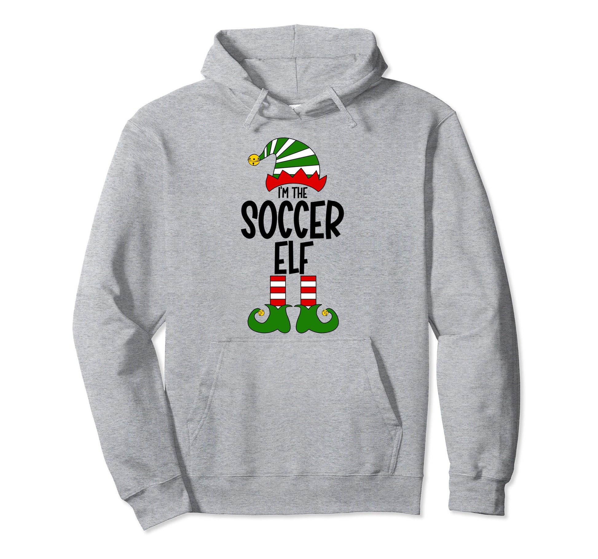 Soccer Elf Family Group Matching Elf Hoodie - Custom Art Print for Adults - T-Shirt, Sweatshirt, Hoodie
