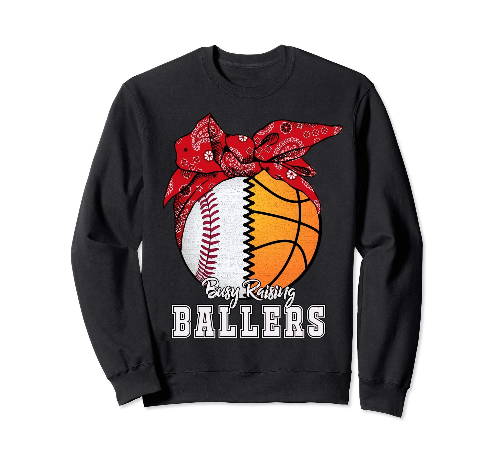 Busy Raising Ballers Baseball Sweatshirt - Custom Art Print Men Women - T-Shirt, Sweatshirt, Hoodie