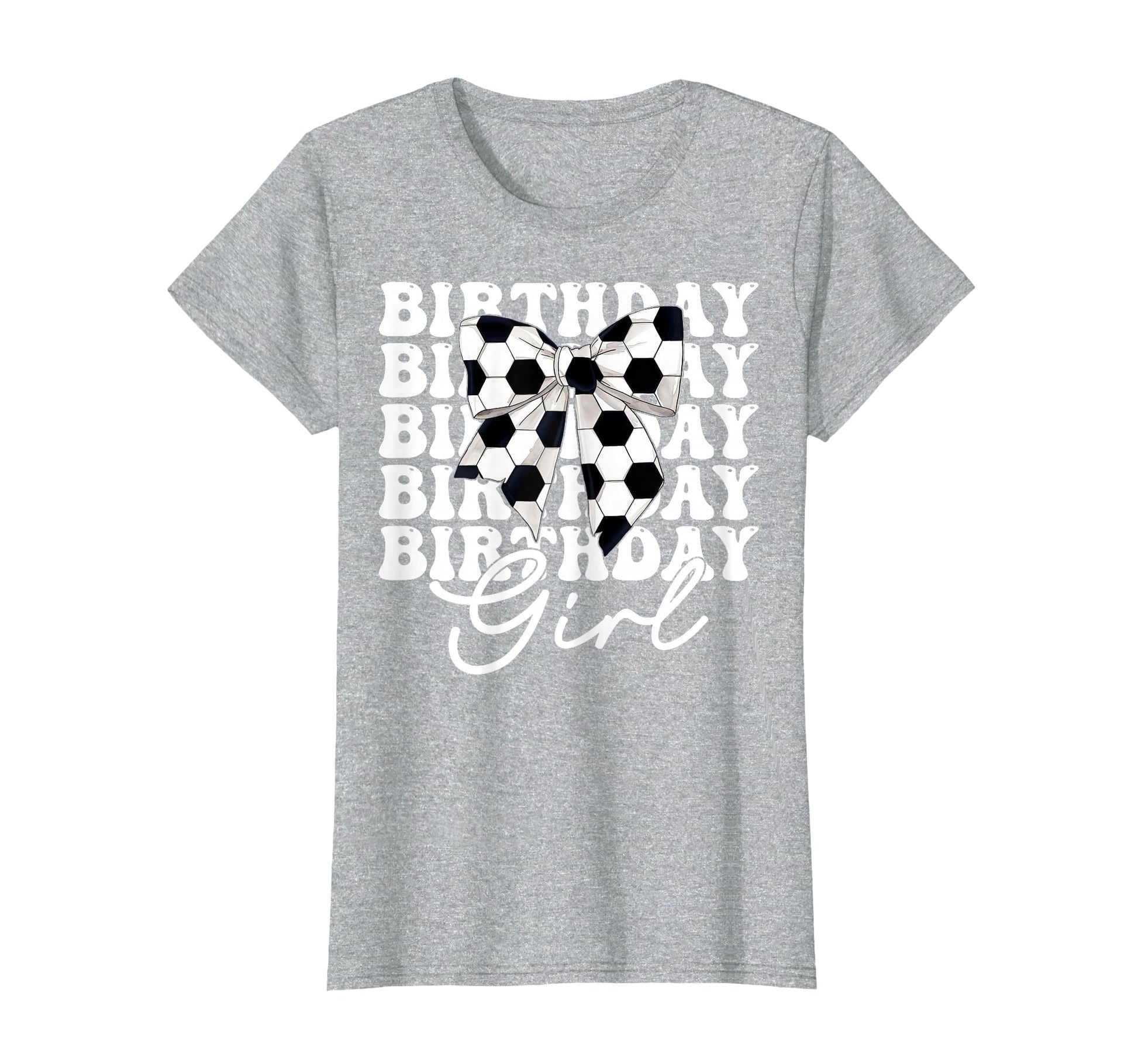 Birthday Soccer Coquette Bow T-Shirt - Graphic Print Men Women - T-Shirt, Sweatshirt, Hoodie
