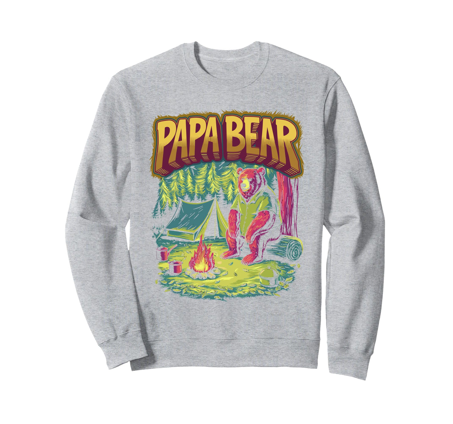 Papa Bear Adventure Mountain Sweatshirt - Fun Novelty Design Unisex - T-Shirt, Sweatshirt, Hoodie
